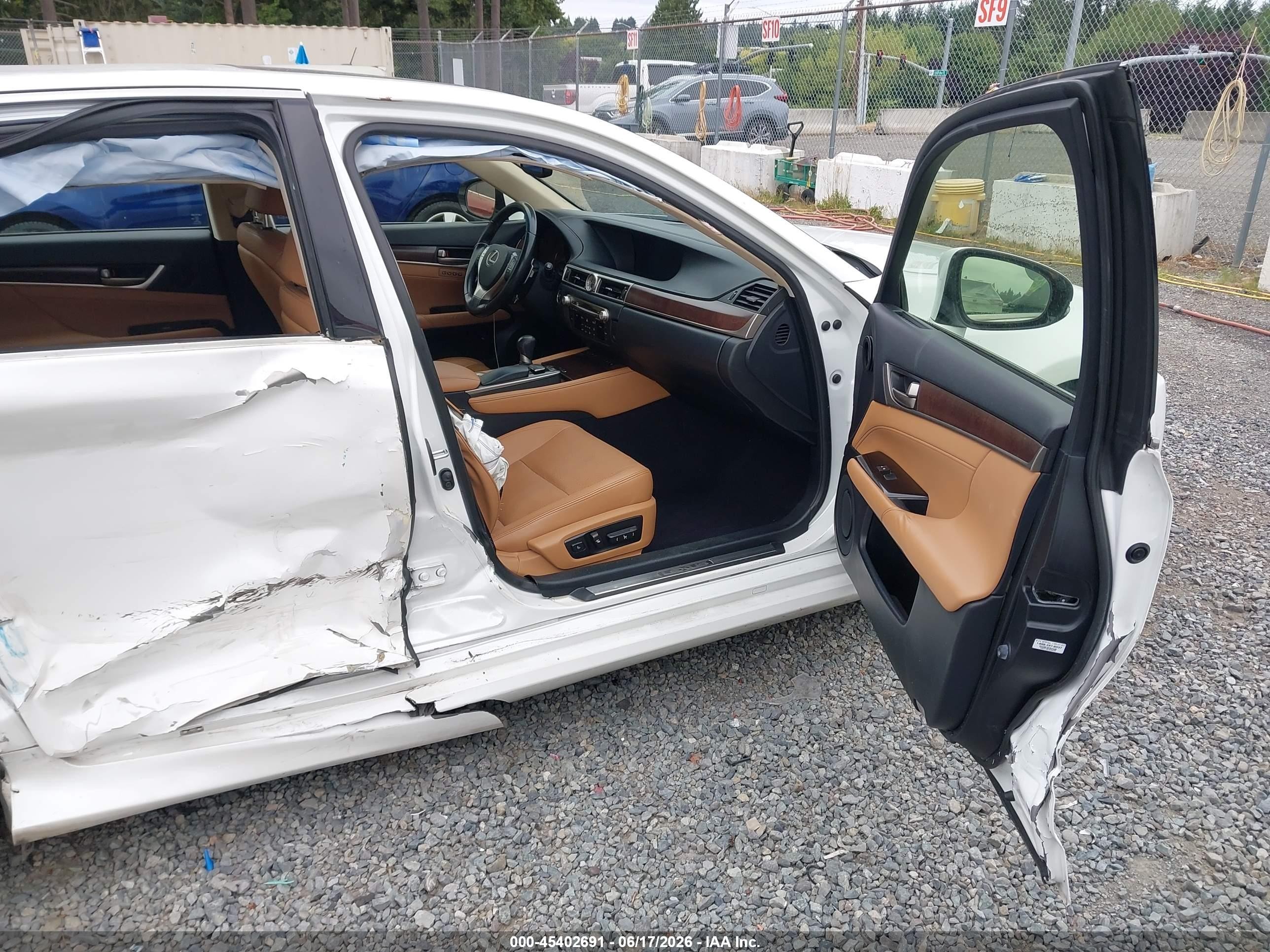 2013 Lexus Gs 350   White vin: JTHBE1BLXD5025132