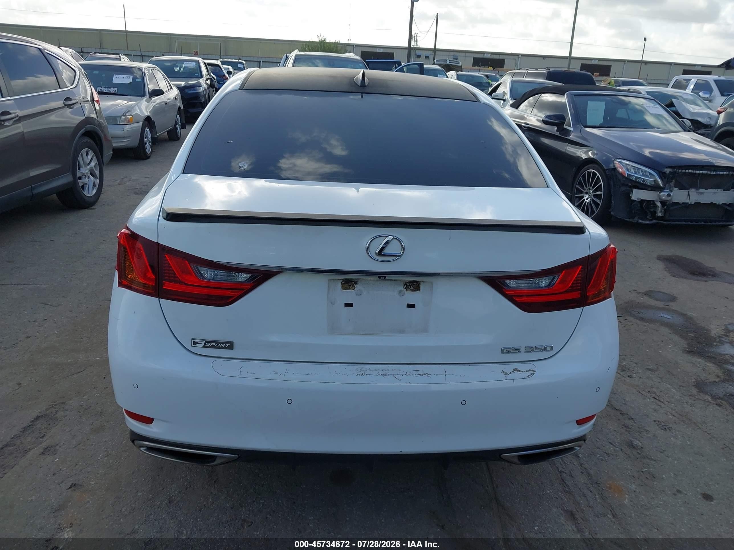 2015 Lexus Gs 350   White vin: JTHBE1BLXFA001181