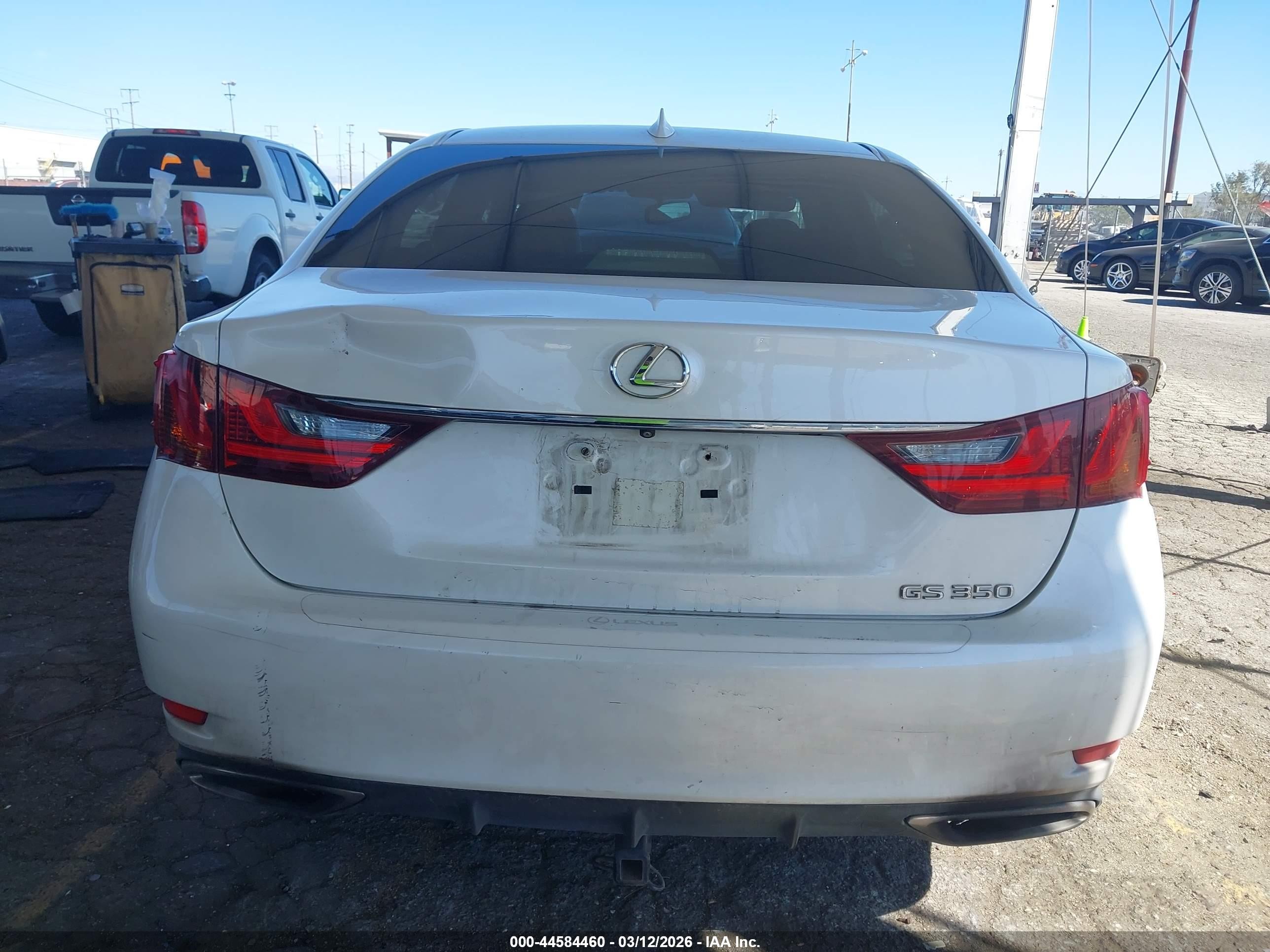 2015 Lexus Gs 350   White vin: JTHBE1BLXFA017882