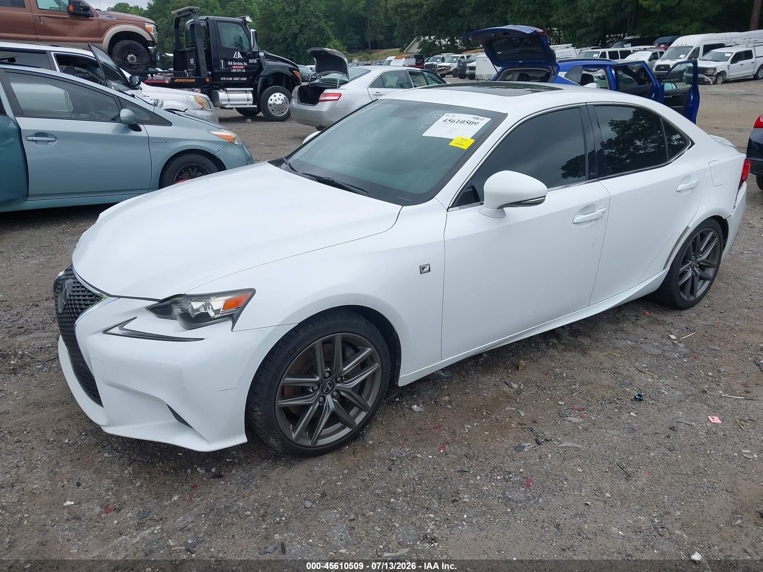 2014 Lexus Is 350   White vin: JTHBE1D20E5000410