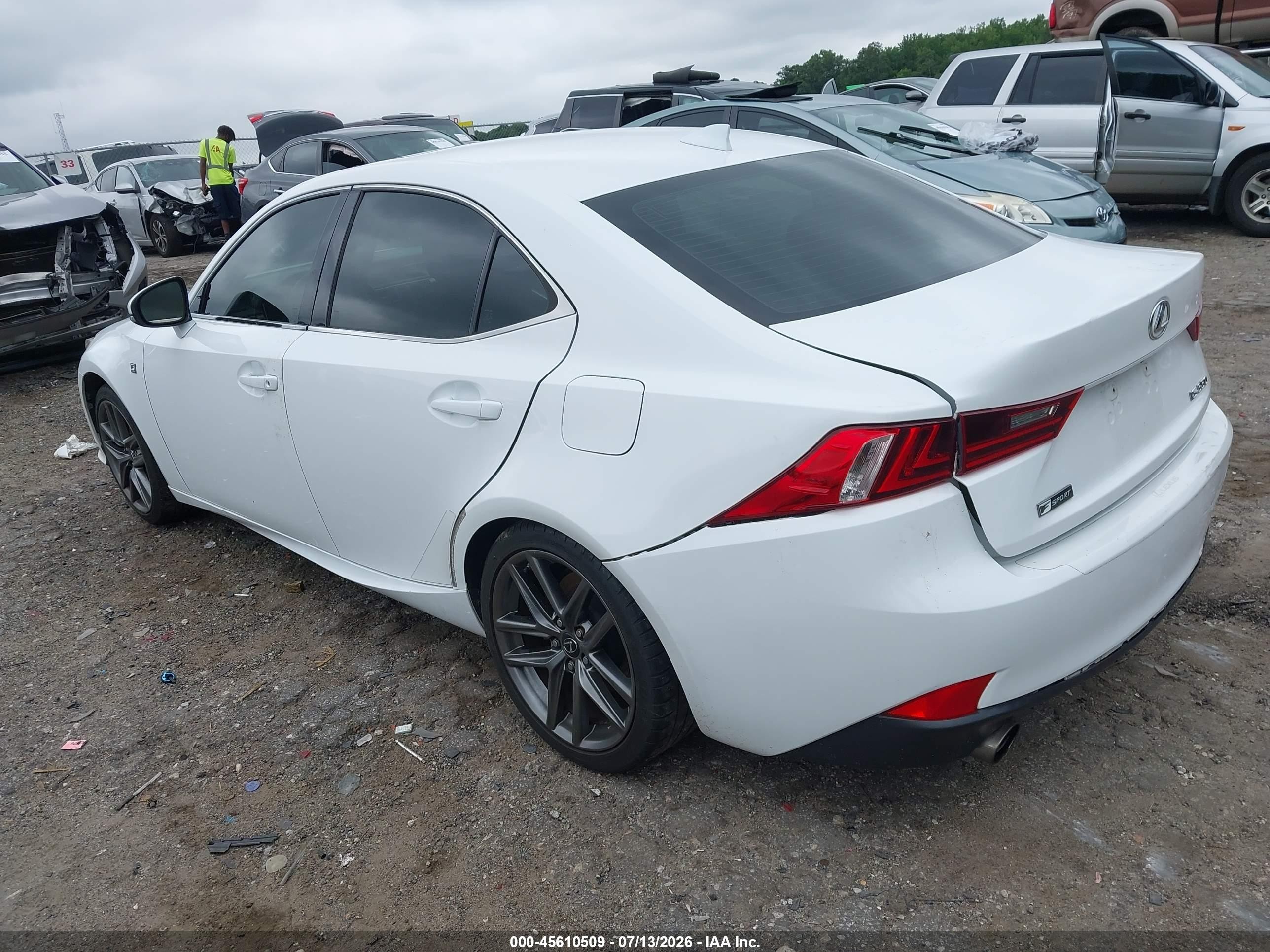 2014 Lexus Is 350   White vin: JTHBE1D20E5000410