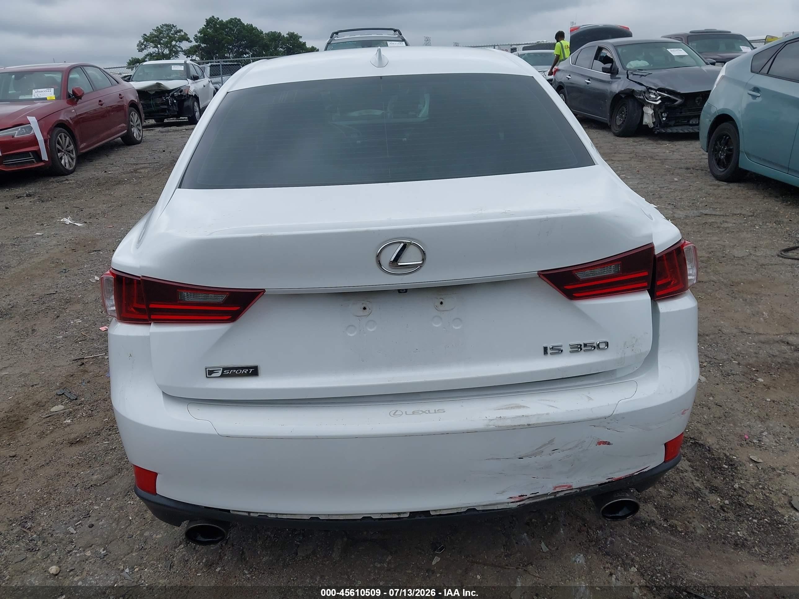 2014 Lexus Is 350   White vin: JTHBE1D20E5000410