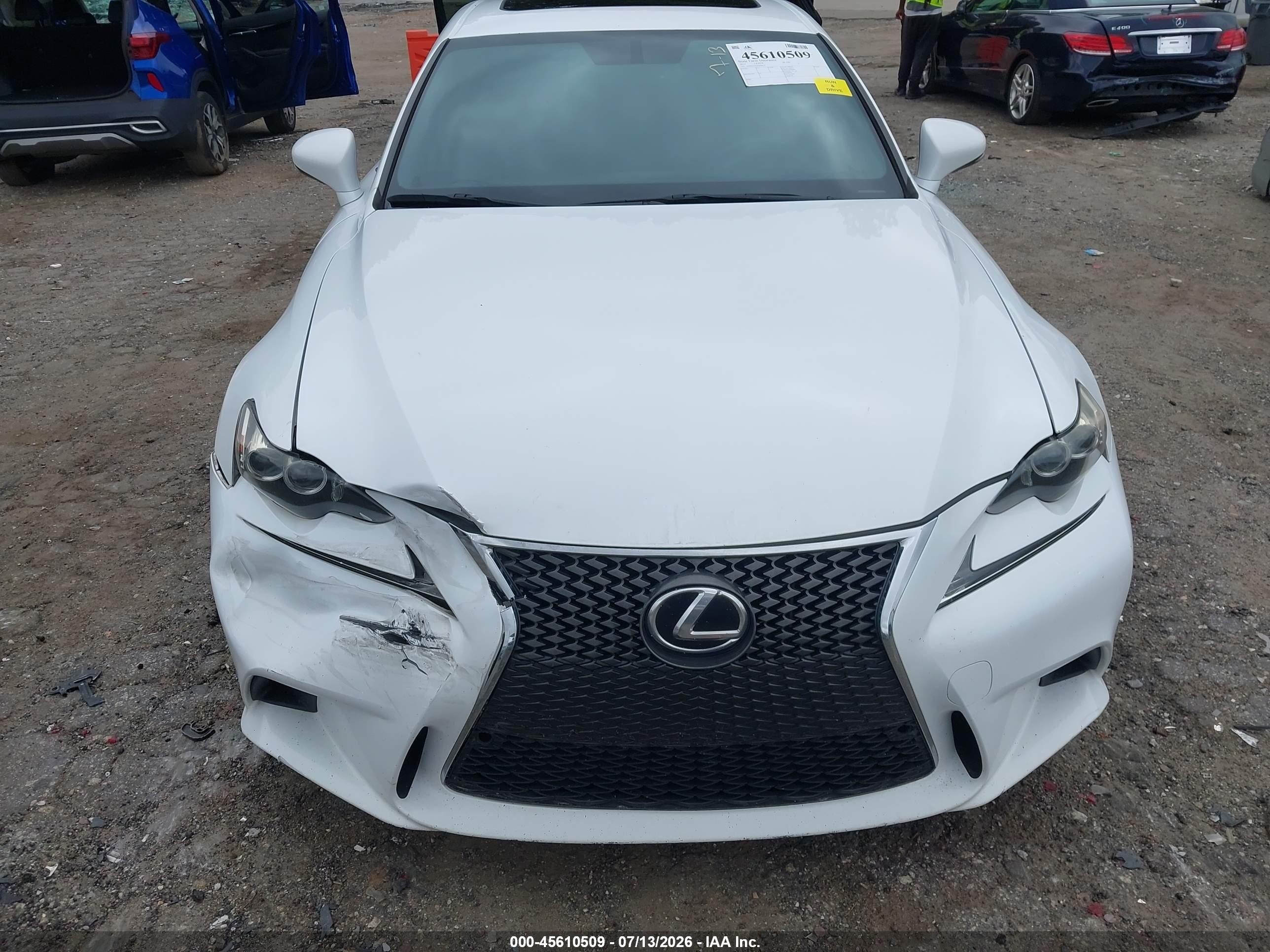 2014 Lexus Is 350   White vin: JTHBE1D20E5000410