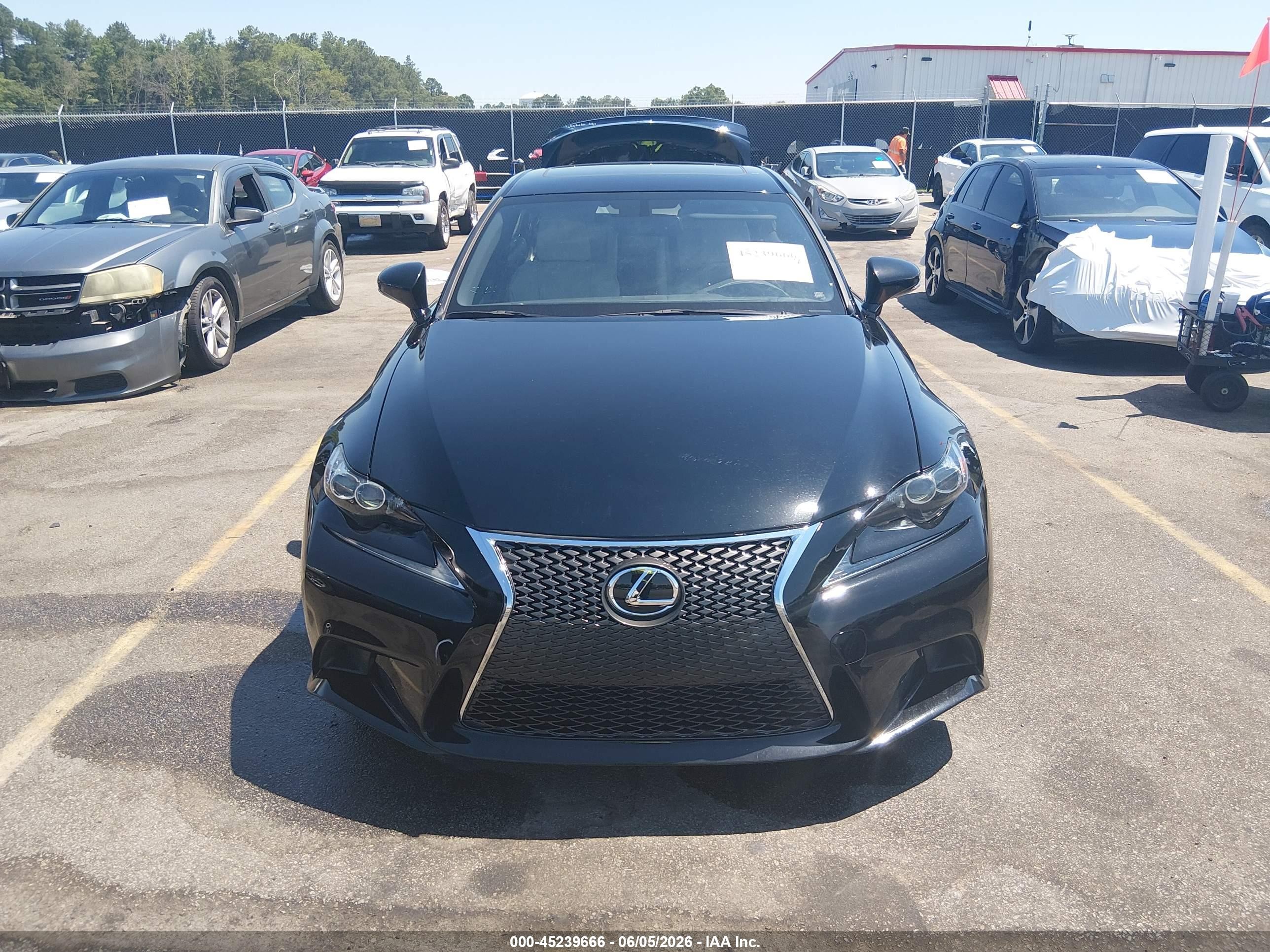 2014 Lexus Is 350   Black vin: JTHBE1D20E5001055