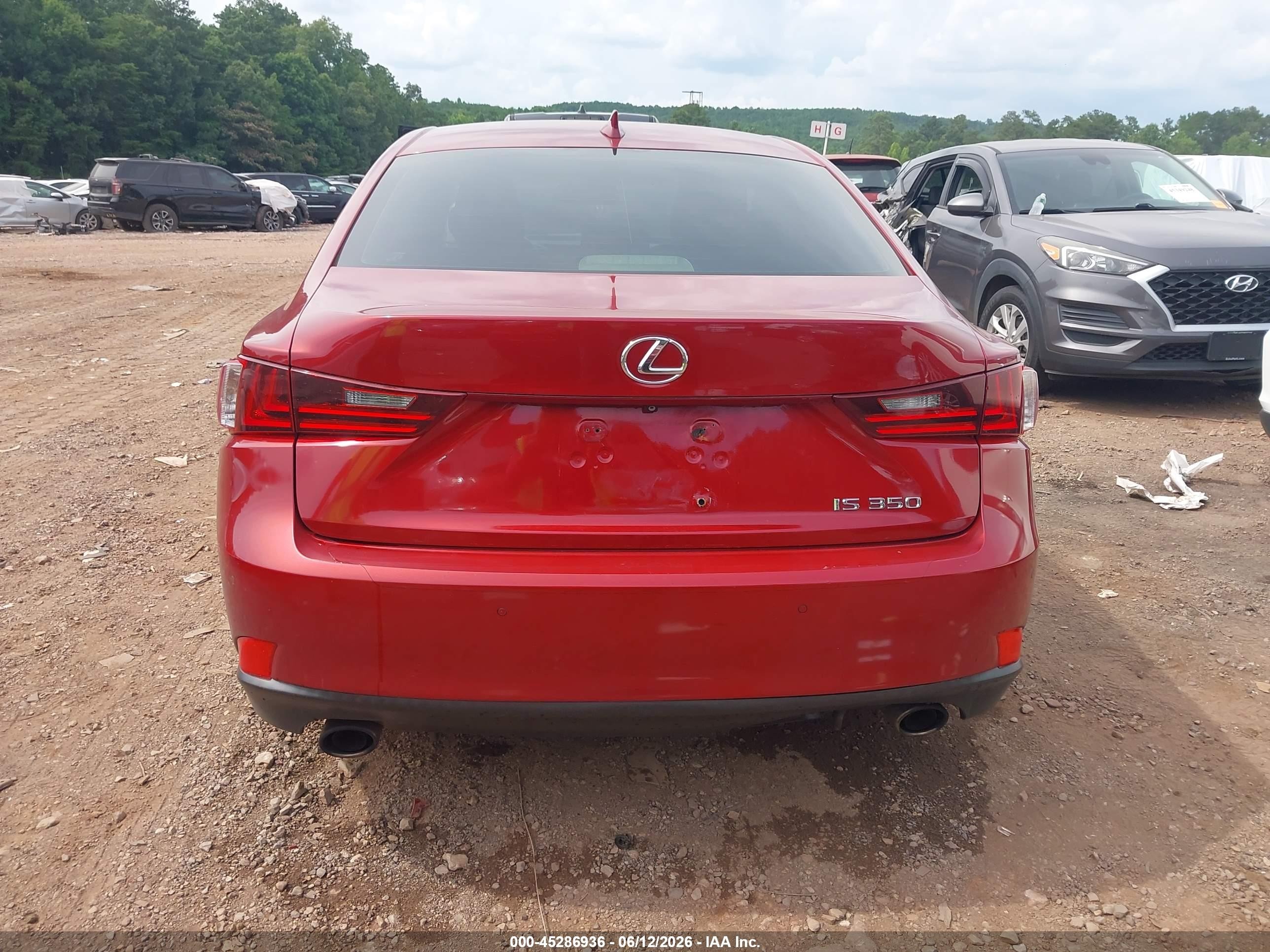 2014 Lexus Is 350   Red vin: JTHBE1D20E5004084