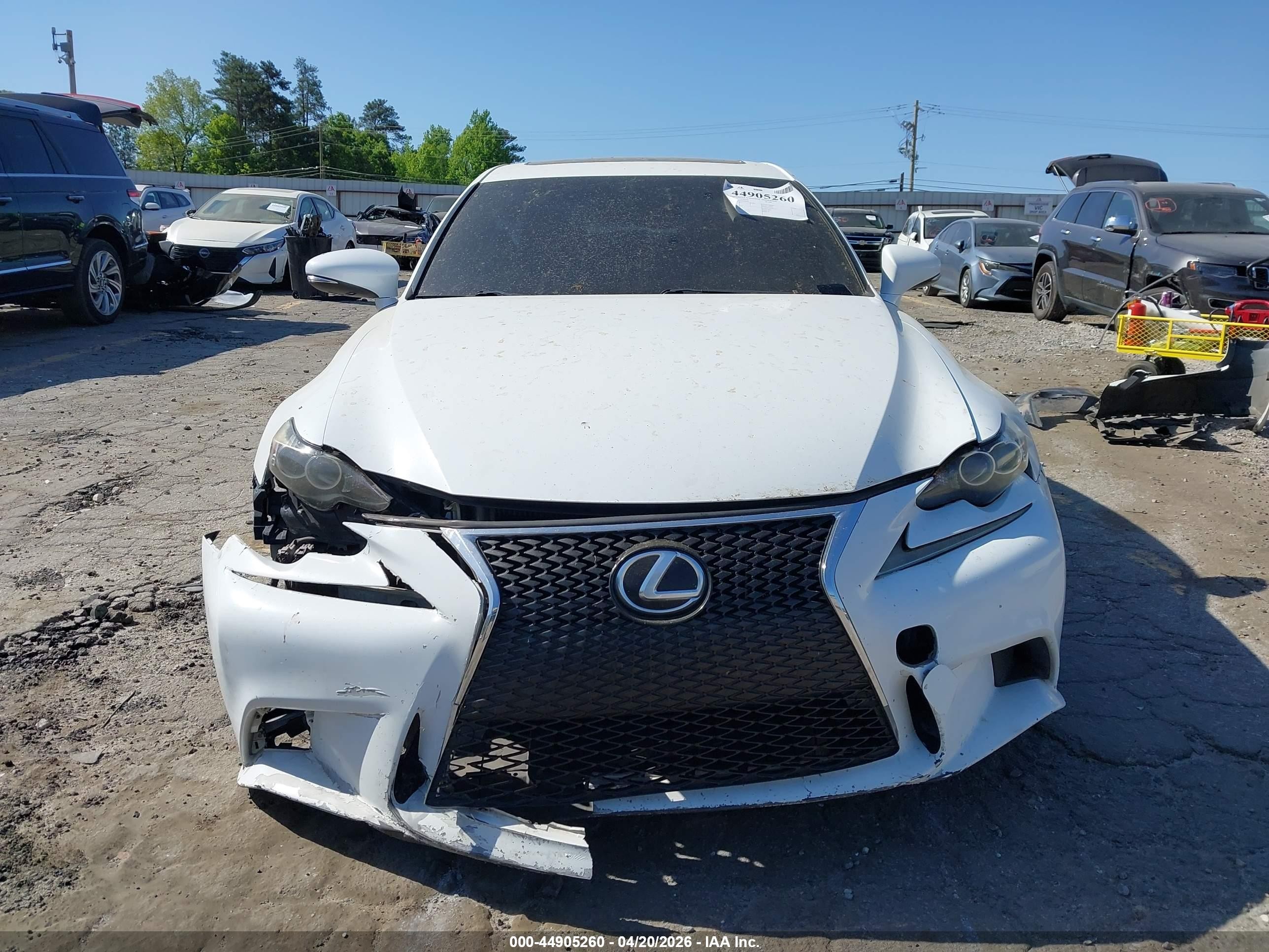 2015 Lexus Is 350   White vin: JTHBE1D21F5018285