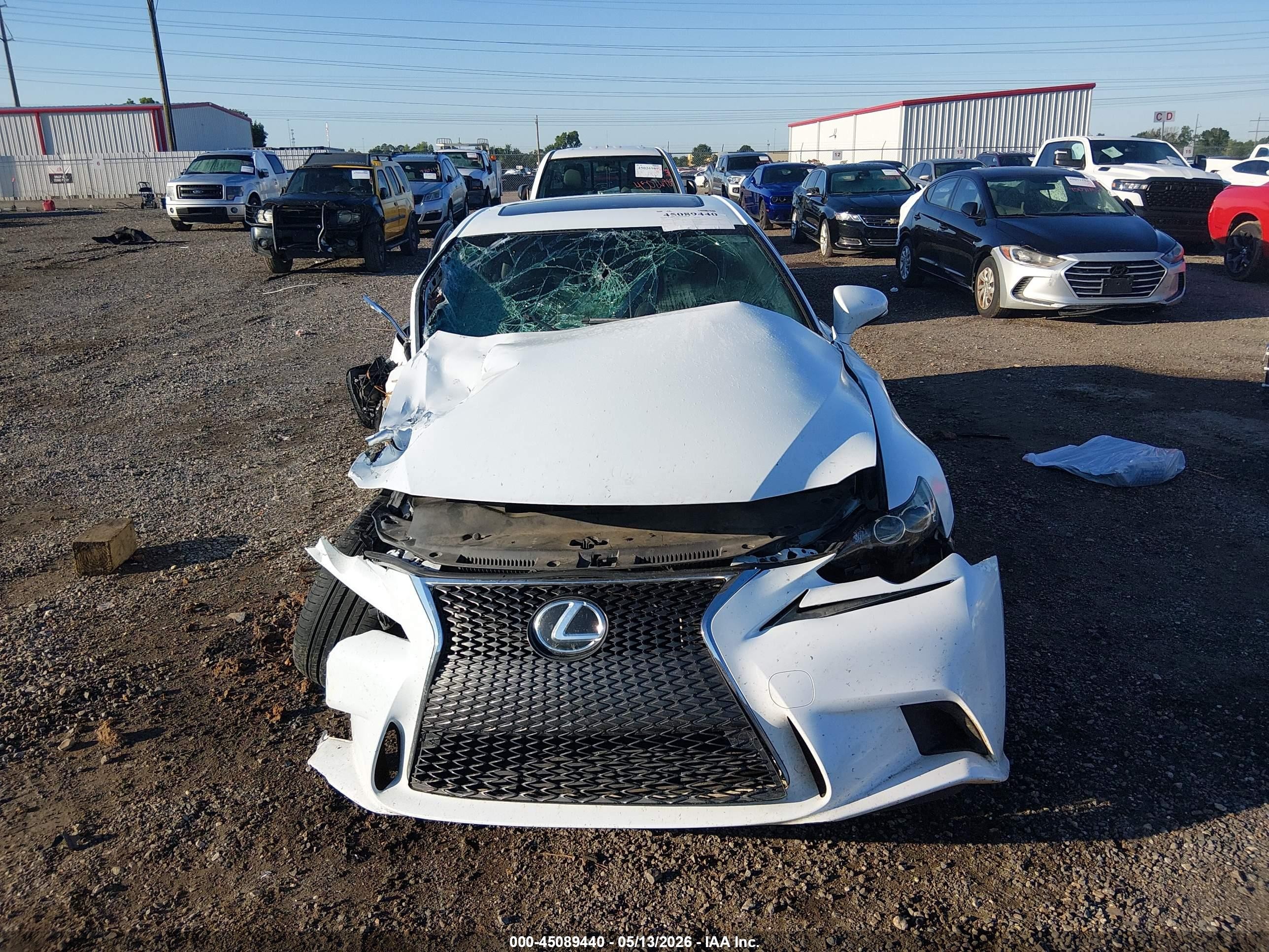 2015 Lexus Is 350 White vin: JTHBE1D21F5020652