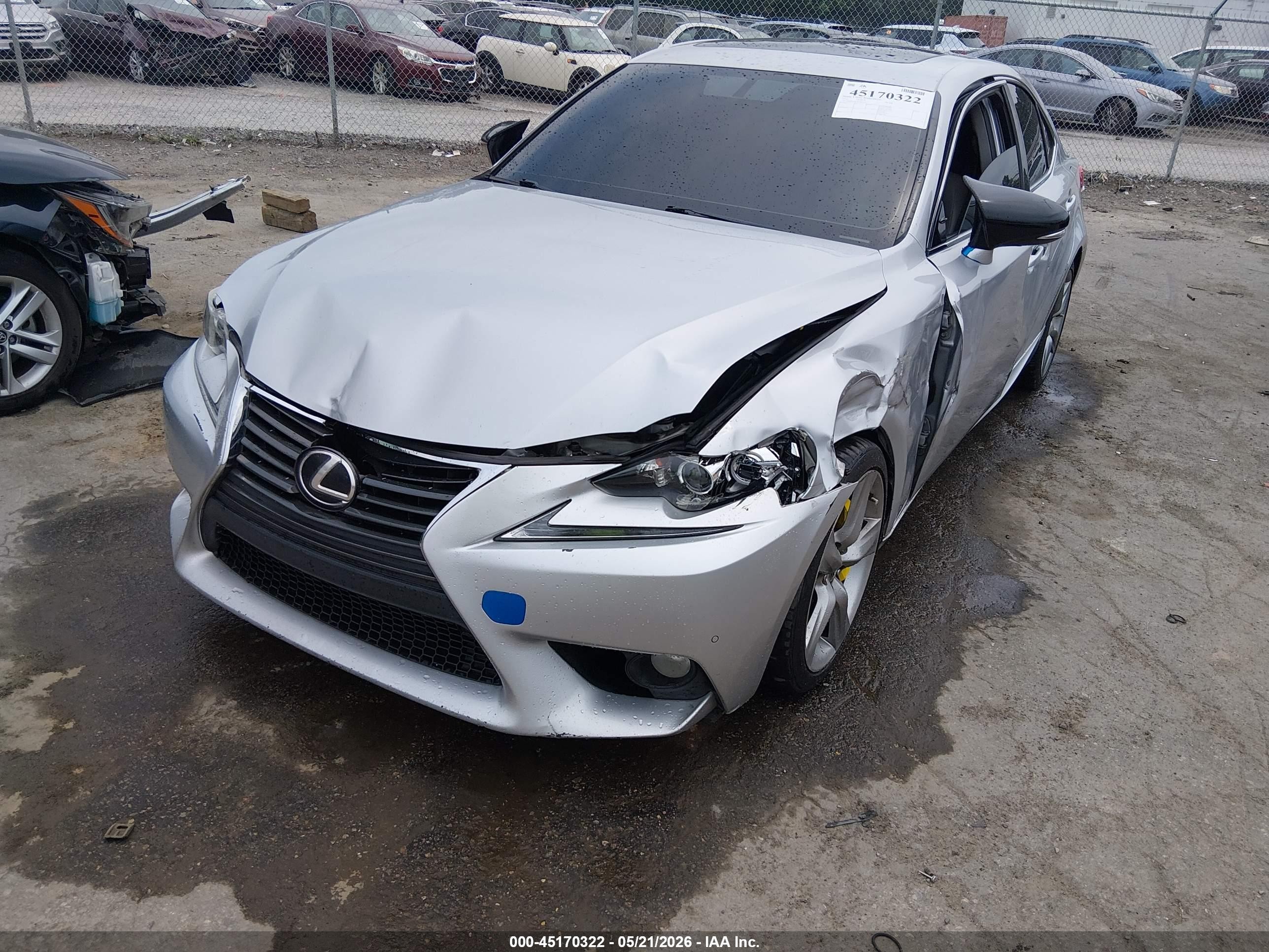 2014 Lexus Is 350 Серебряный vin: JTHBE1D23E5001230