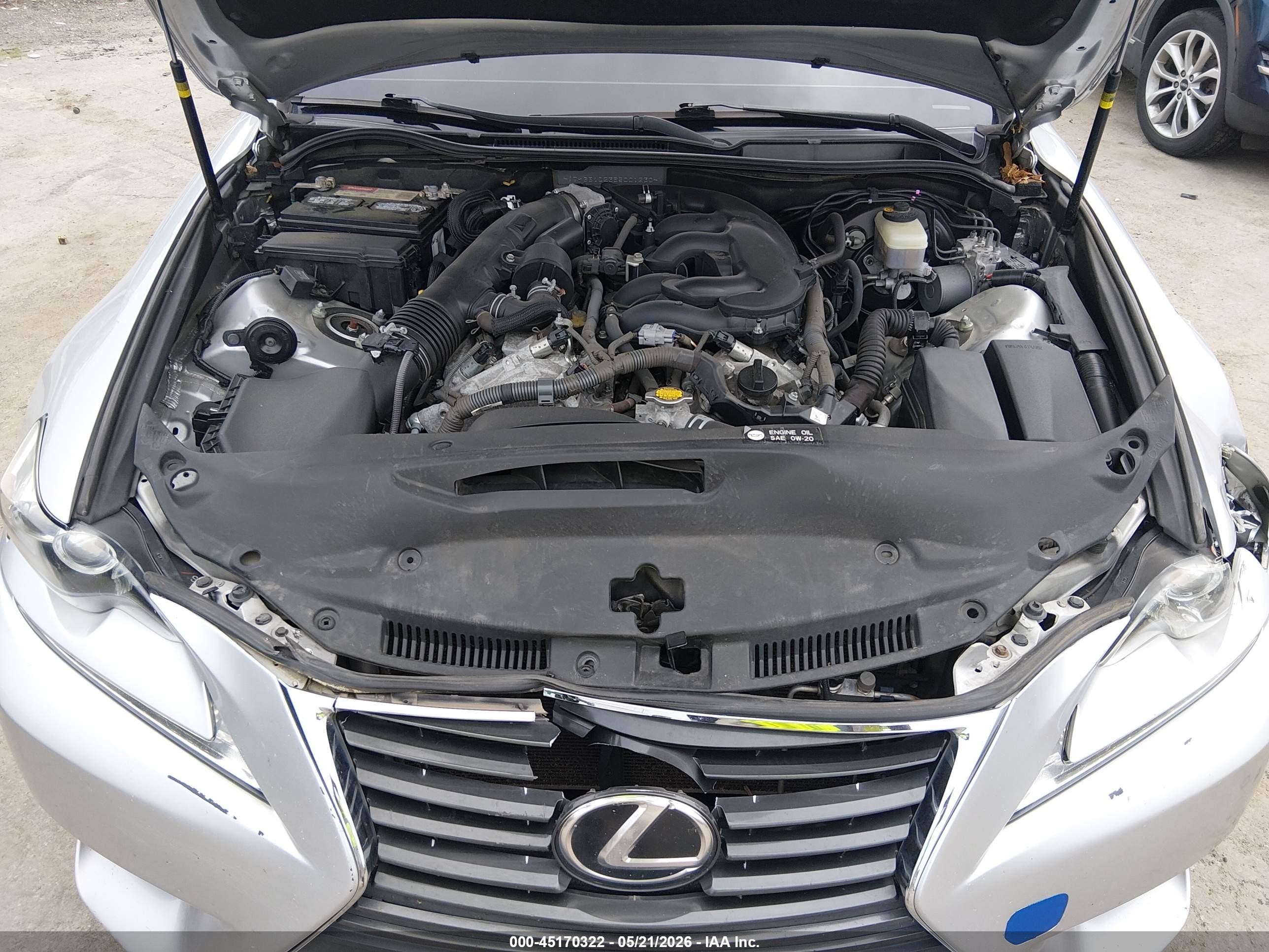 2014 Lexus Is 350 Серебряный vin: JTHBE1D23E5001230