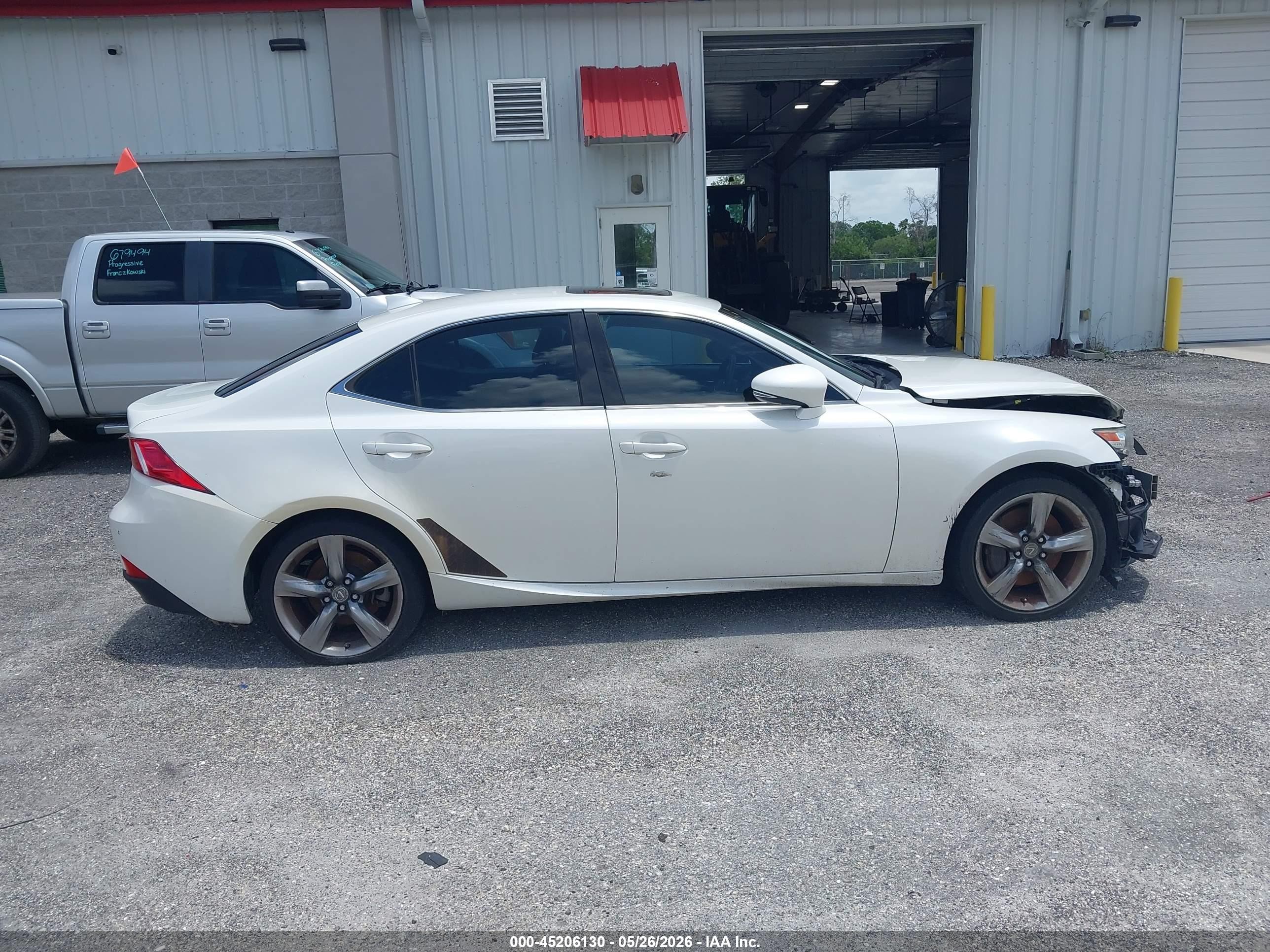 2014 Lexus Is 350   White vin: JTHBE1D23E5001289