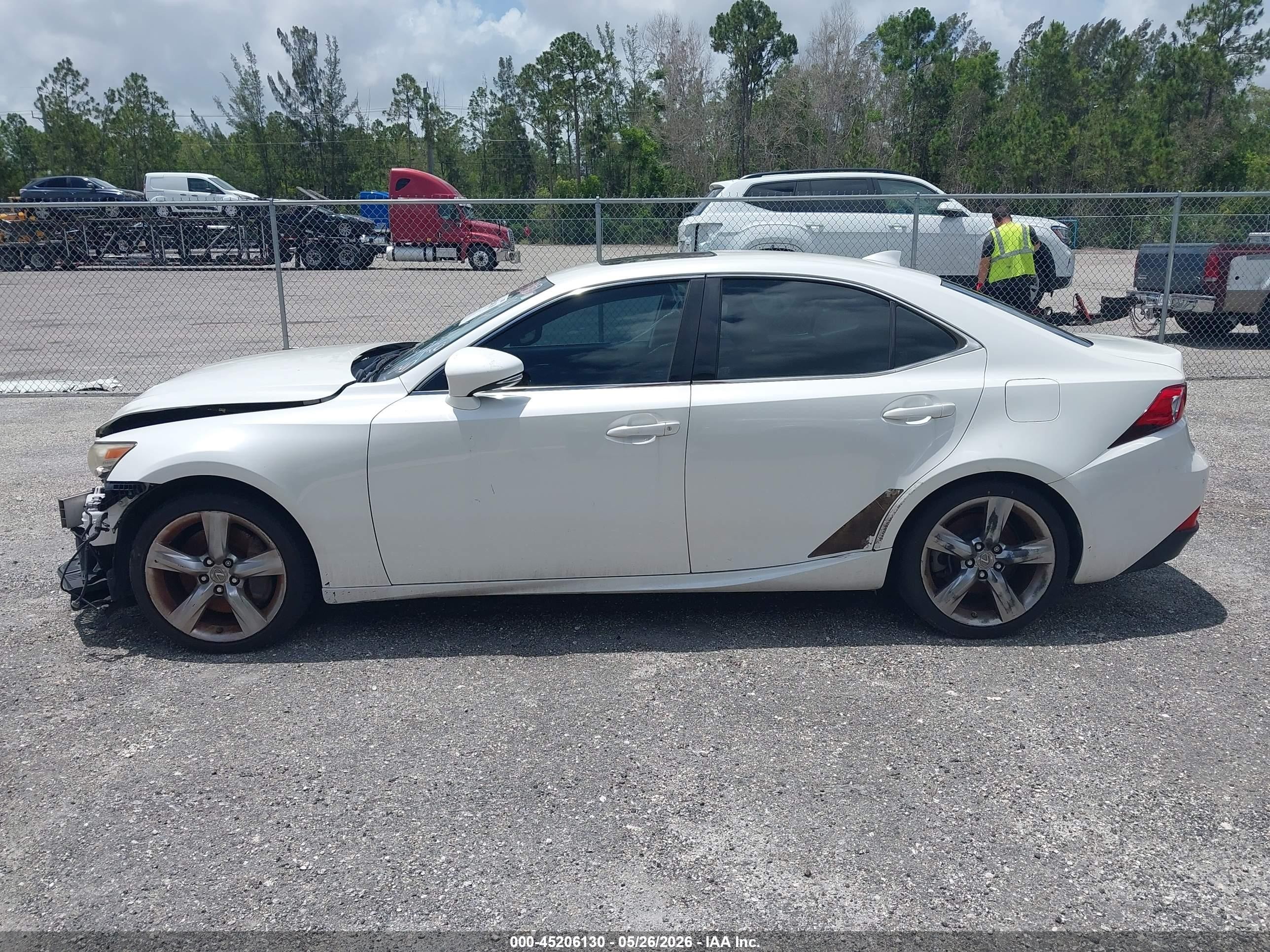 2014 Lexus Is 350   White vin: JTHBE1D23E5001289