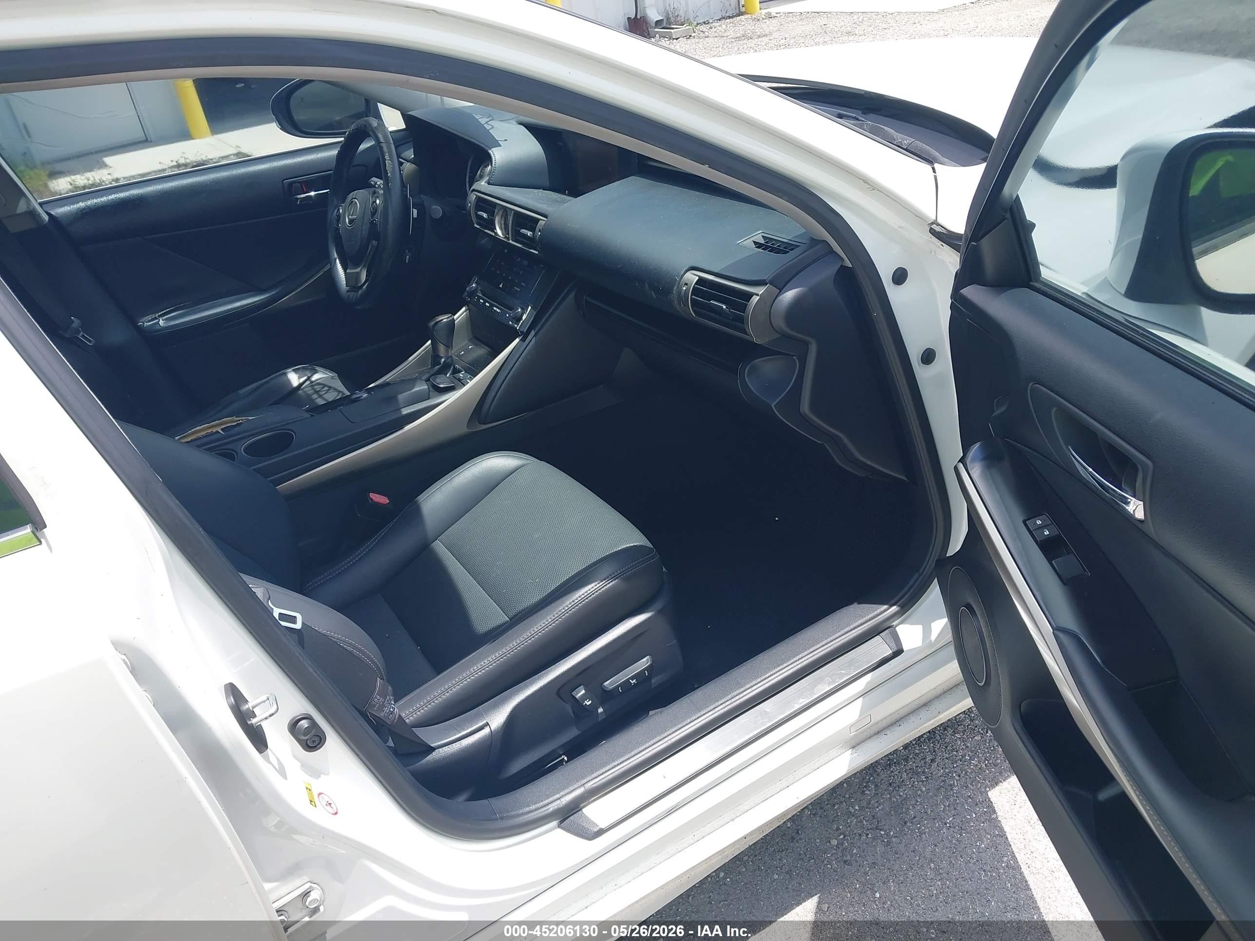 2014 Lexus Is 350   White vin: JTHBE1D23E5001289