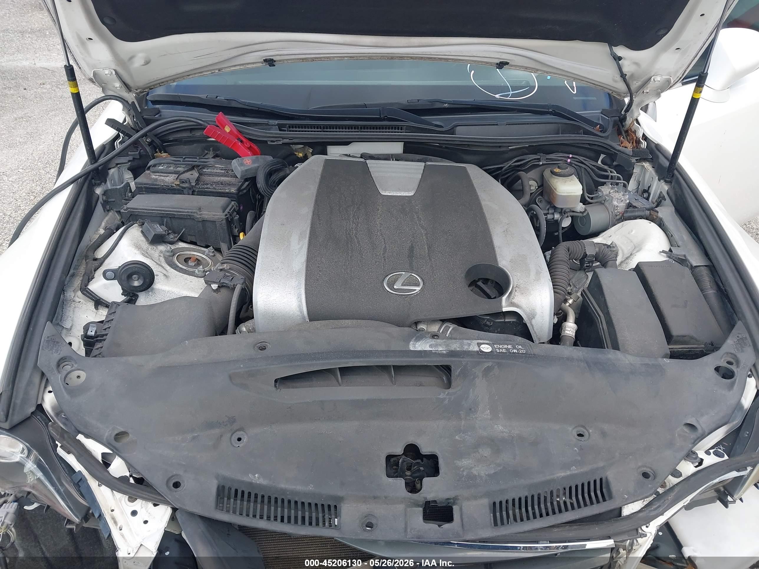 2014 Lexus Is 350   White vin: JTHBE1D23E5001289