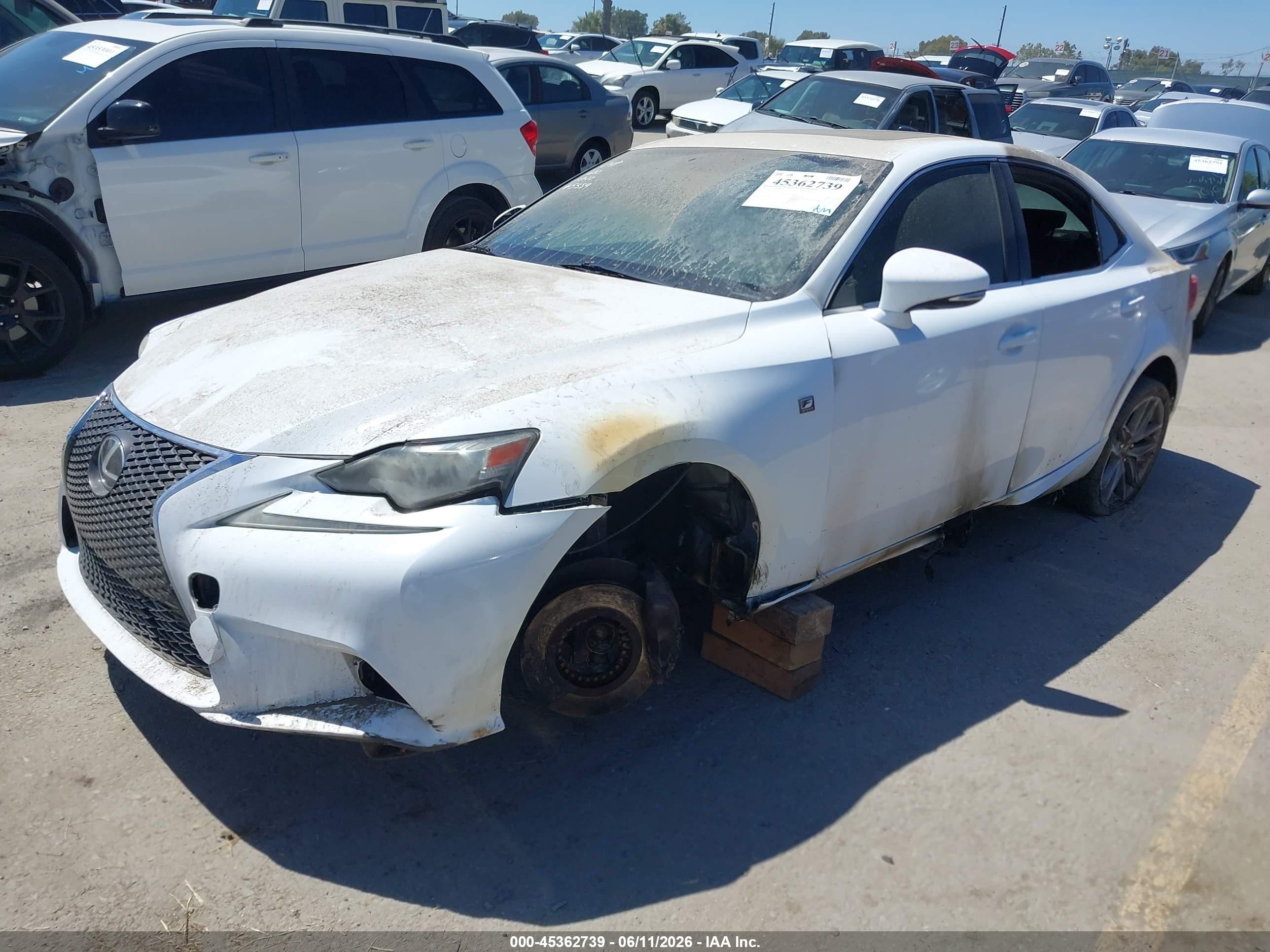 2014 Lexus Is 350   White vin: JTHBE1D24E5005559