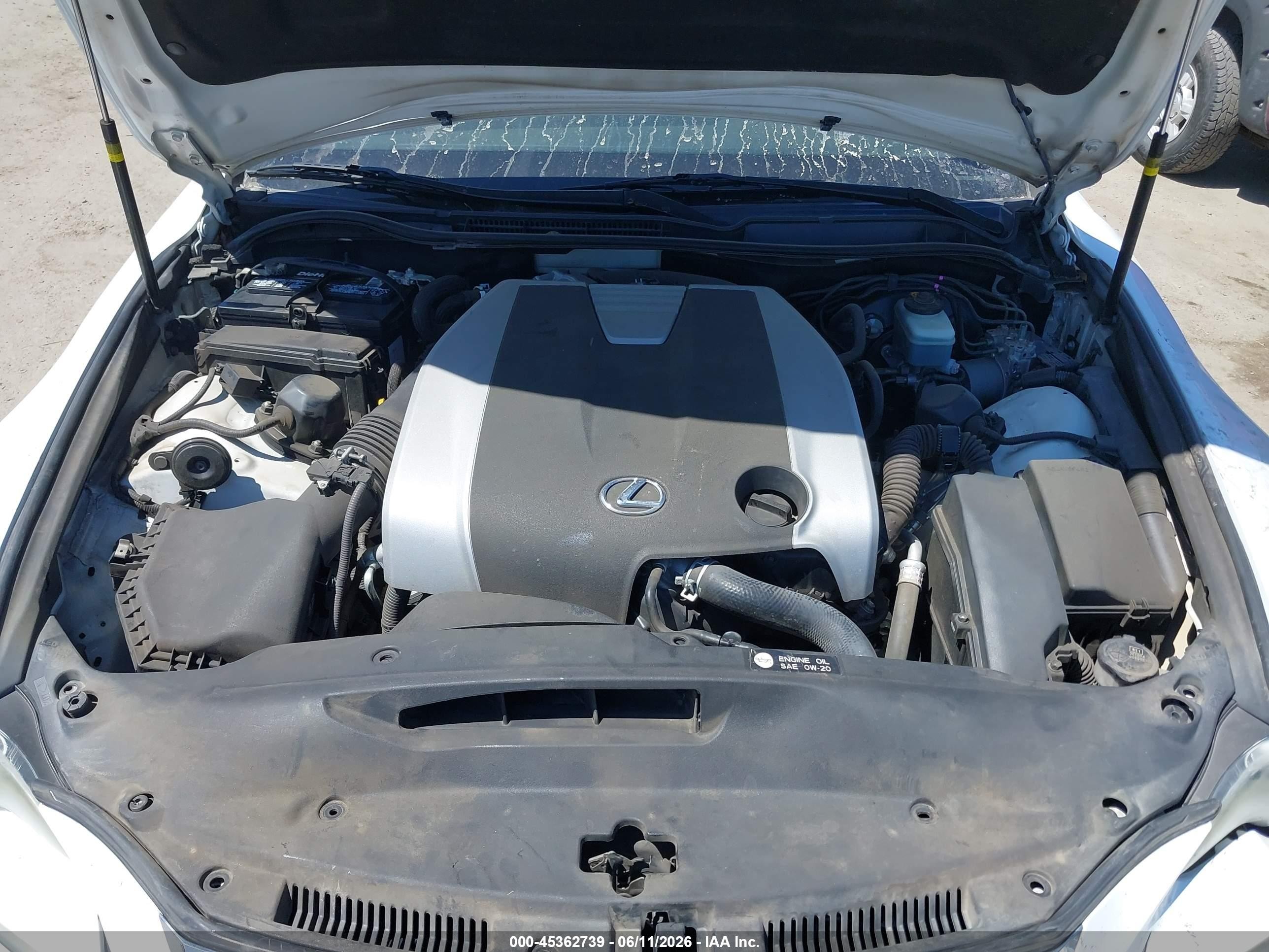 2014 Lexus Is 350   White vin: JTHBE1D24E5005559