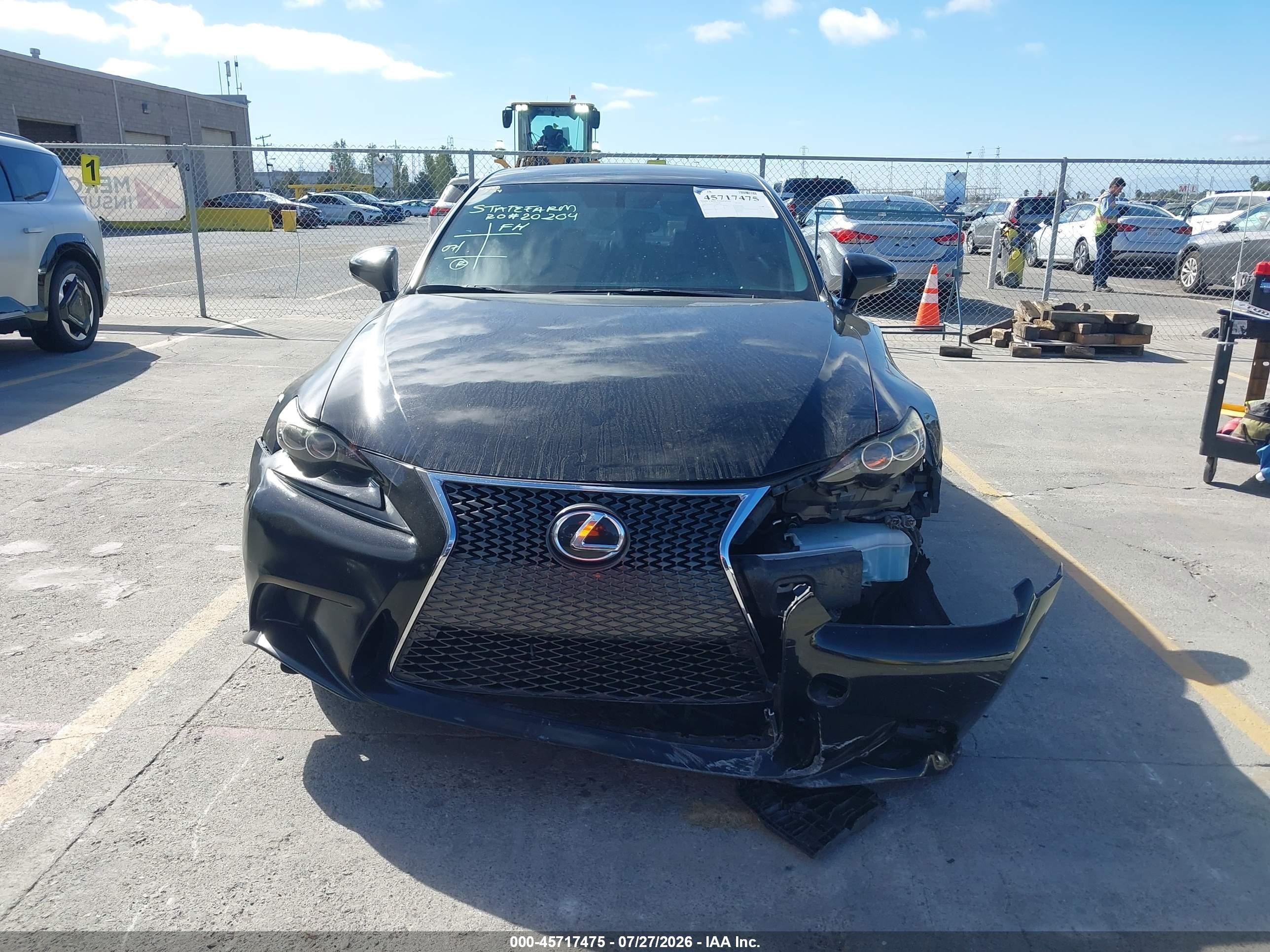 2014 Lexus Is 350   Black vin: JTHBE1D24E5007103