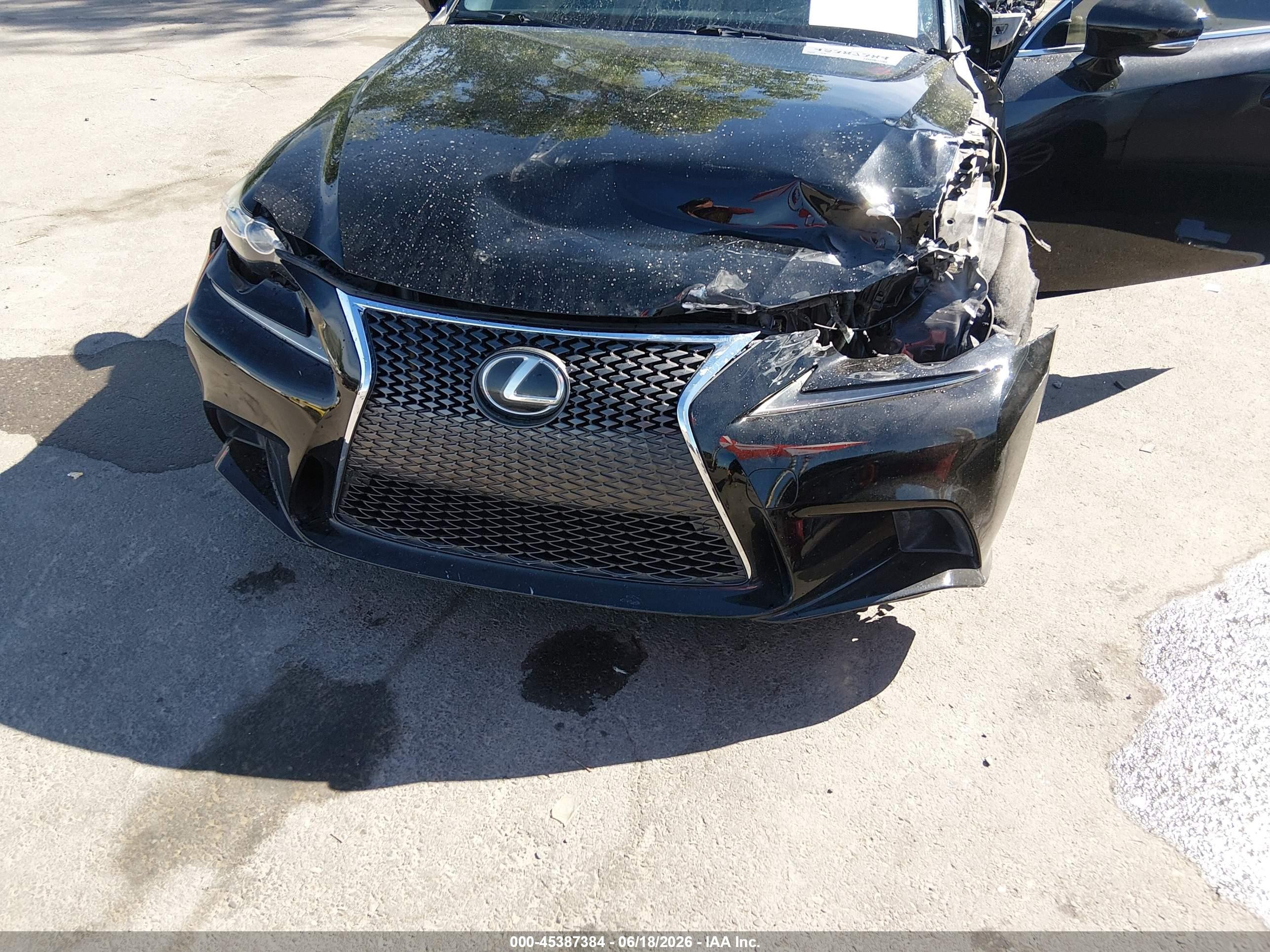 2015 Lexus Is 350   Black vin: JTHBE1D24F5021147