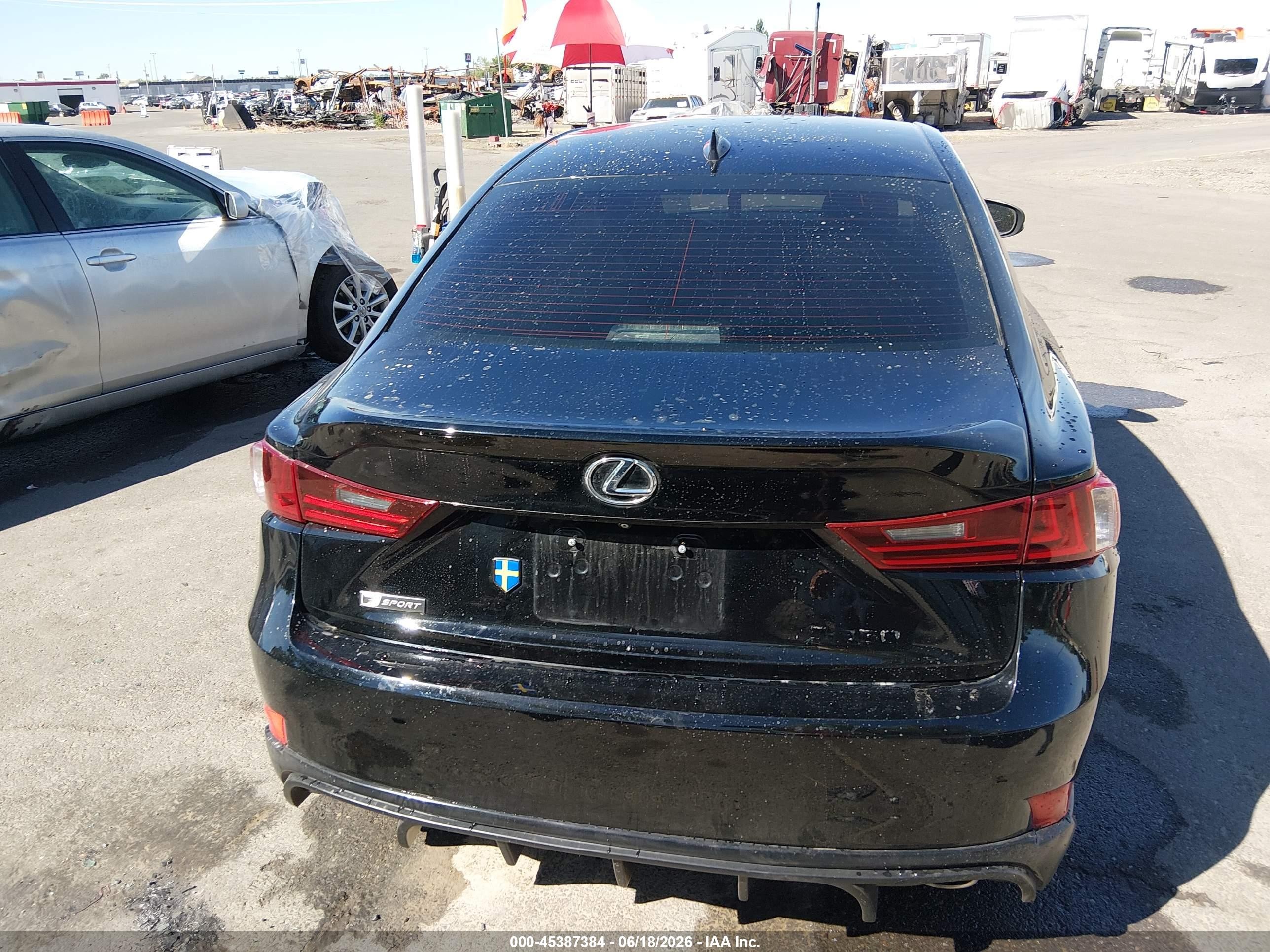 2015 Lexus Is 350   Black vin: JTHBE1D24F5021147