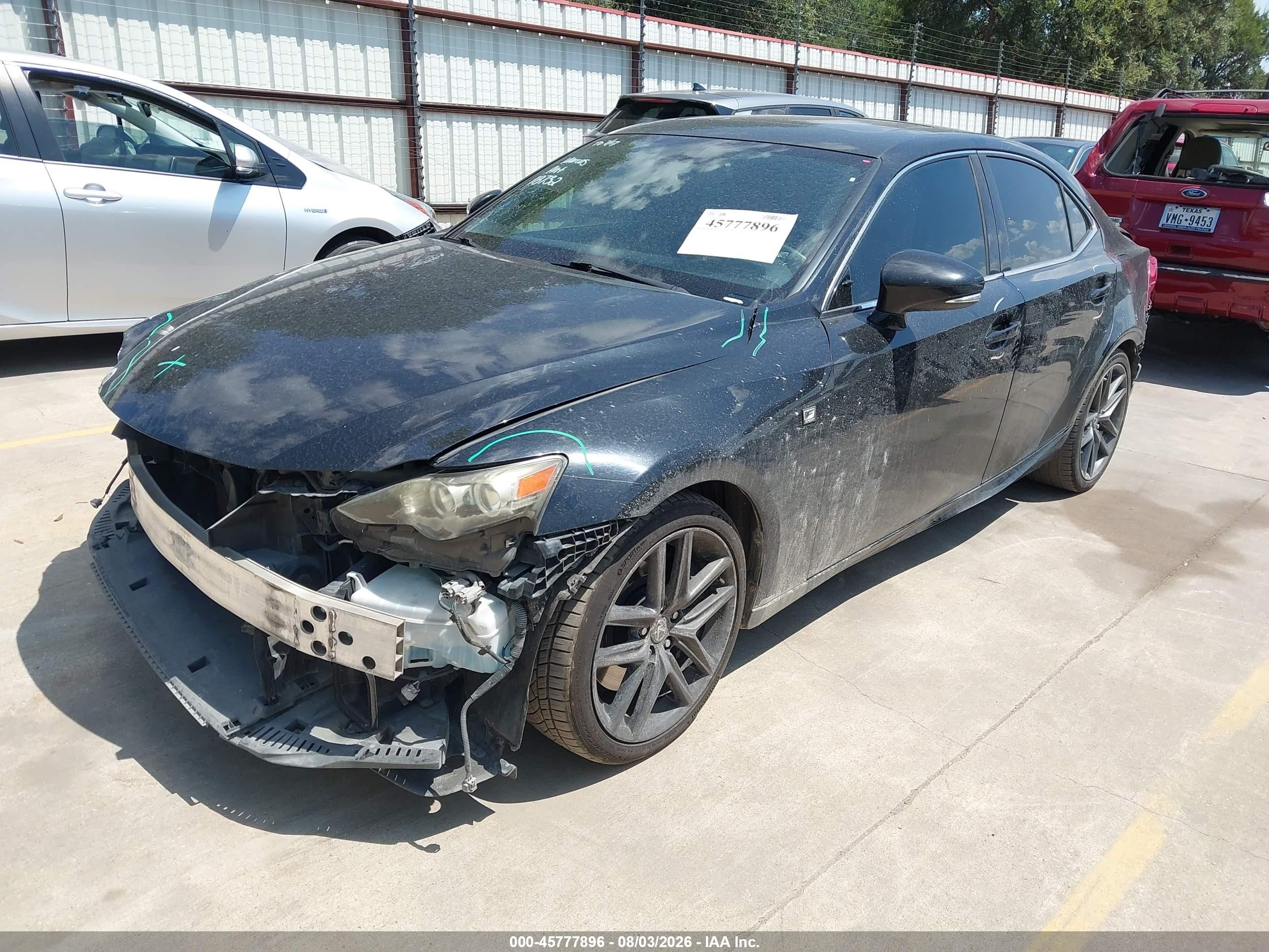 2014 Lexus Is 350   Black vin: JTHBE1D25E5008888