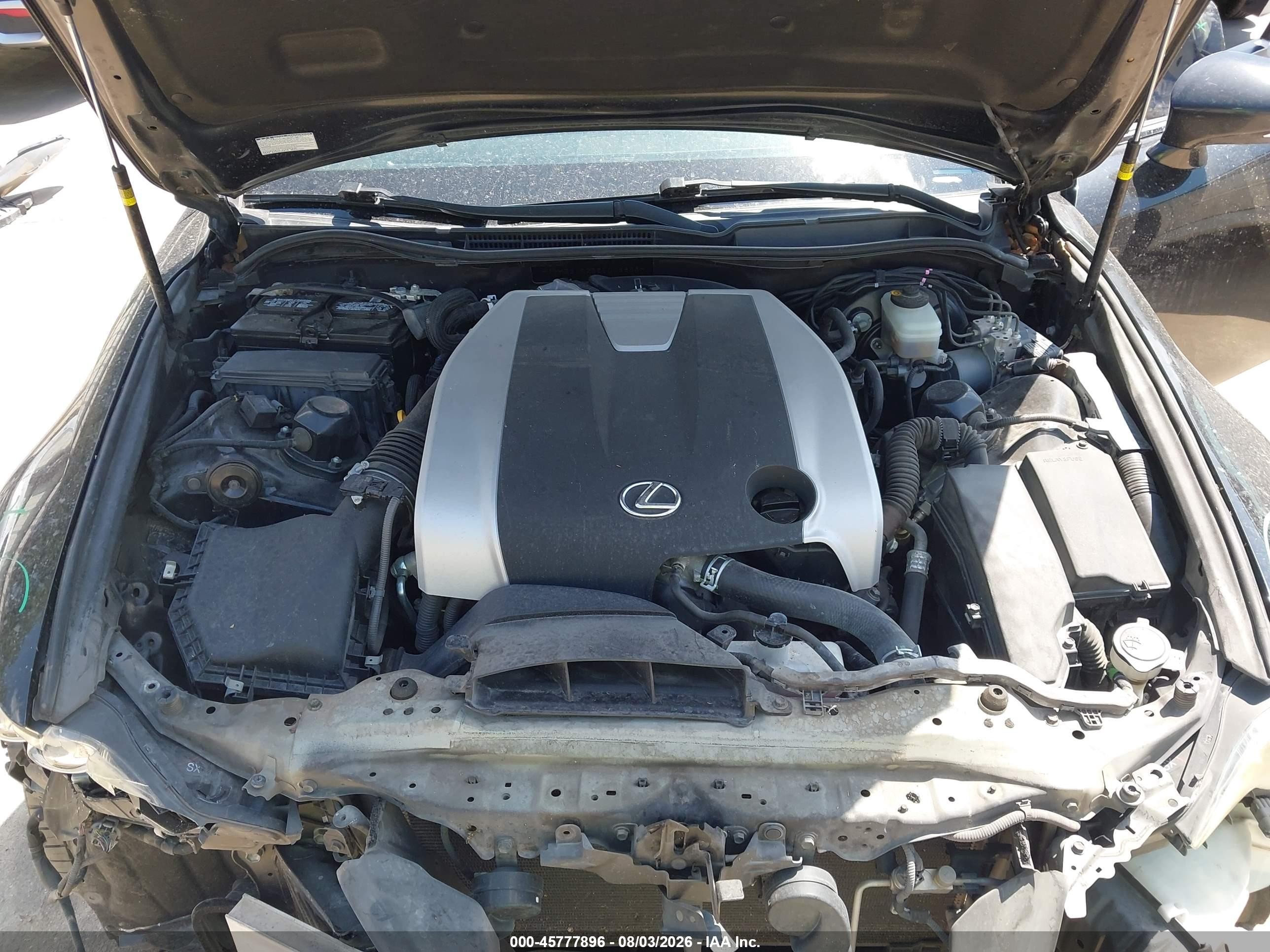 2014 Lexus Is 350   Black vin: JTHBE1D25E5008888