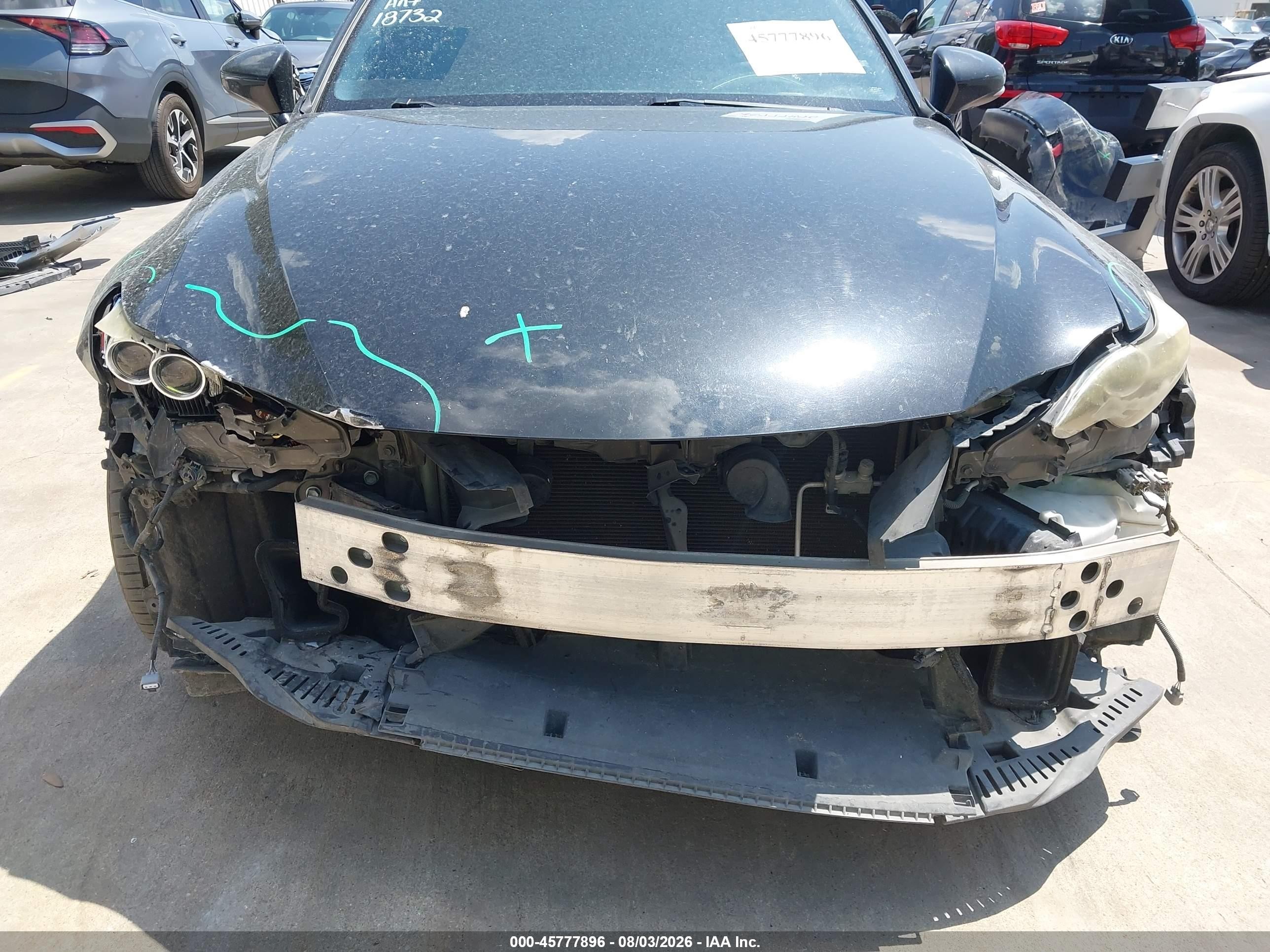 2014 Lexus Is 350   Black vin: JTHBE1D25E5008888
