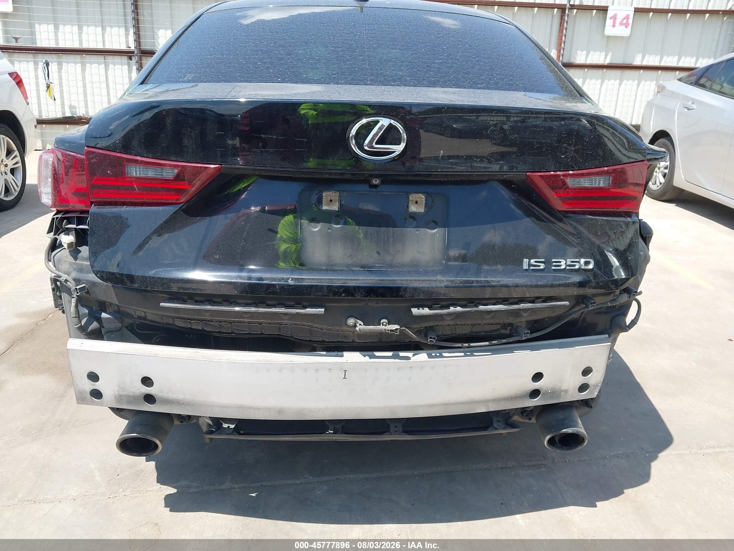 2014 Lexus Is 350   Black vin: JTHBE1D25E5008888
