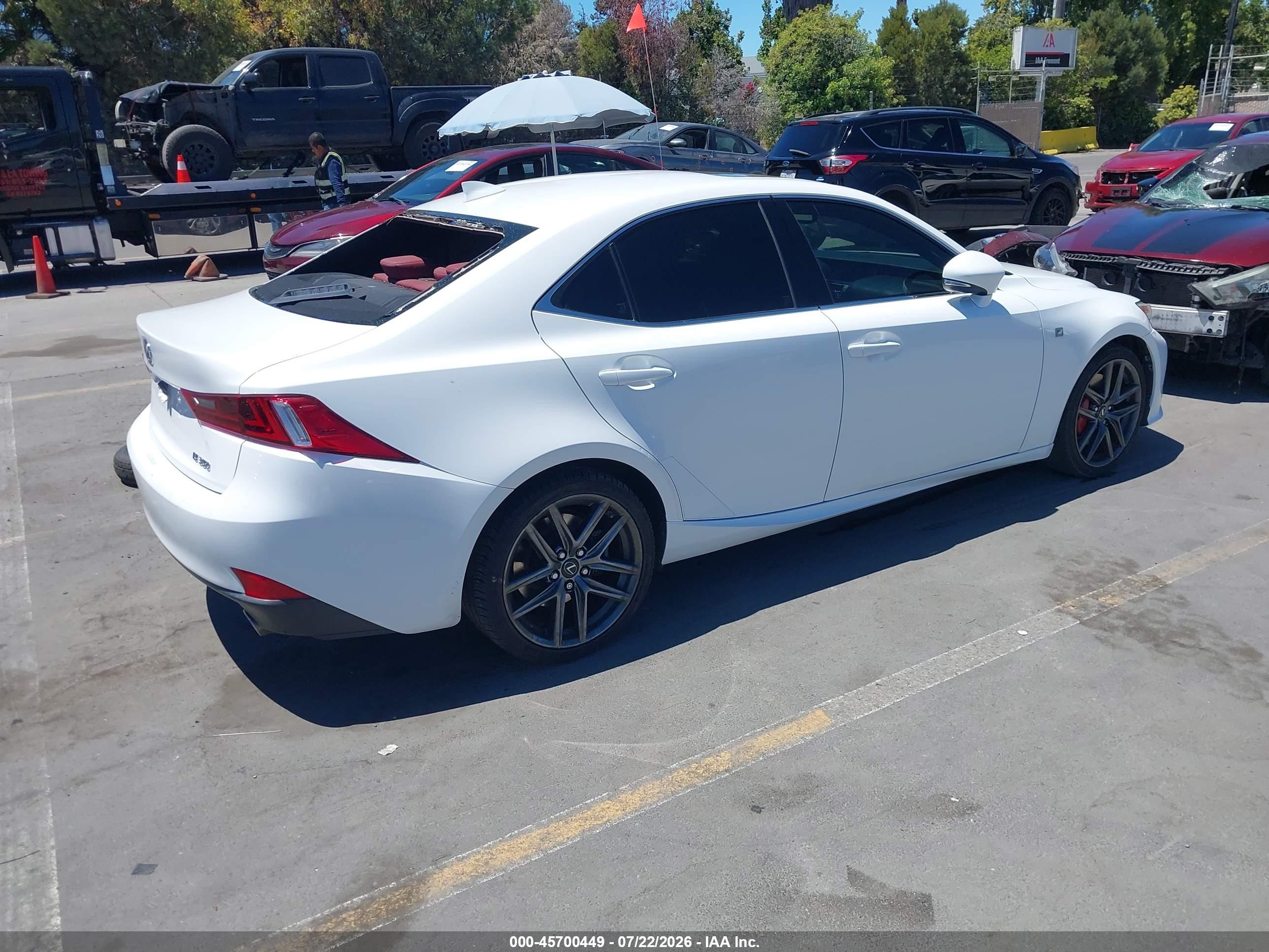 2014 Lexus Is 350   White vin: JTHBE1D25E5010737