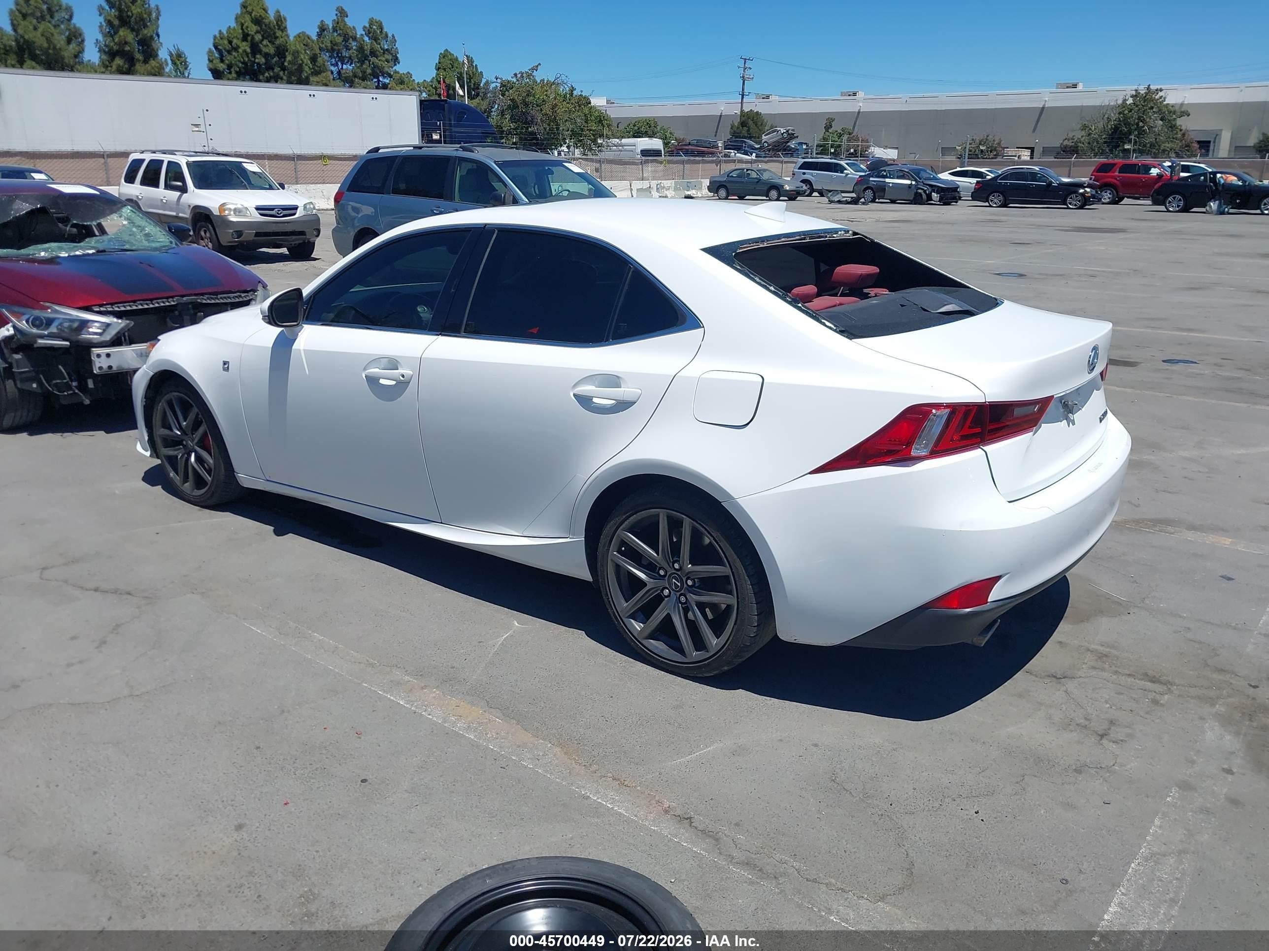 2014 Lexus Is 350   White vin: JTHBE1D25E5010737