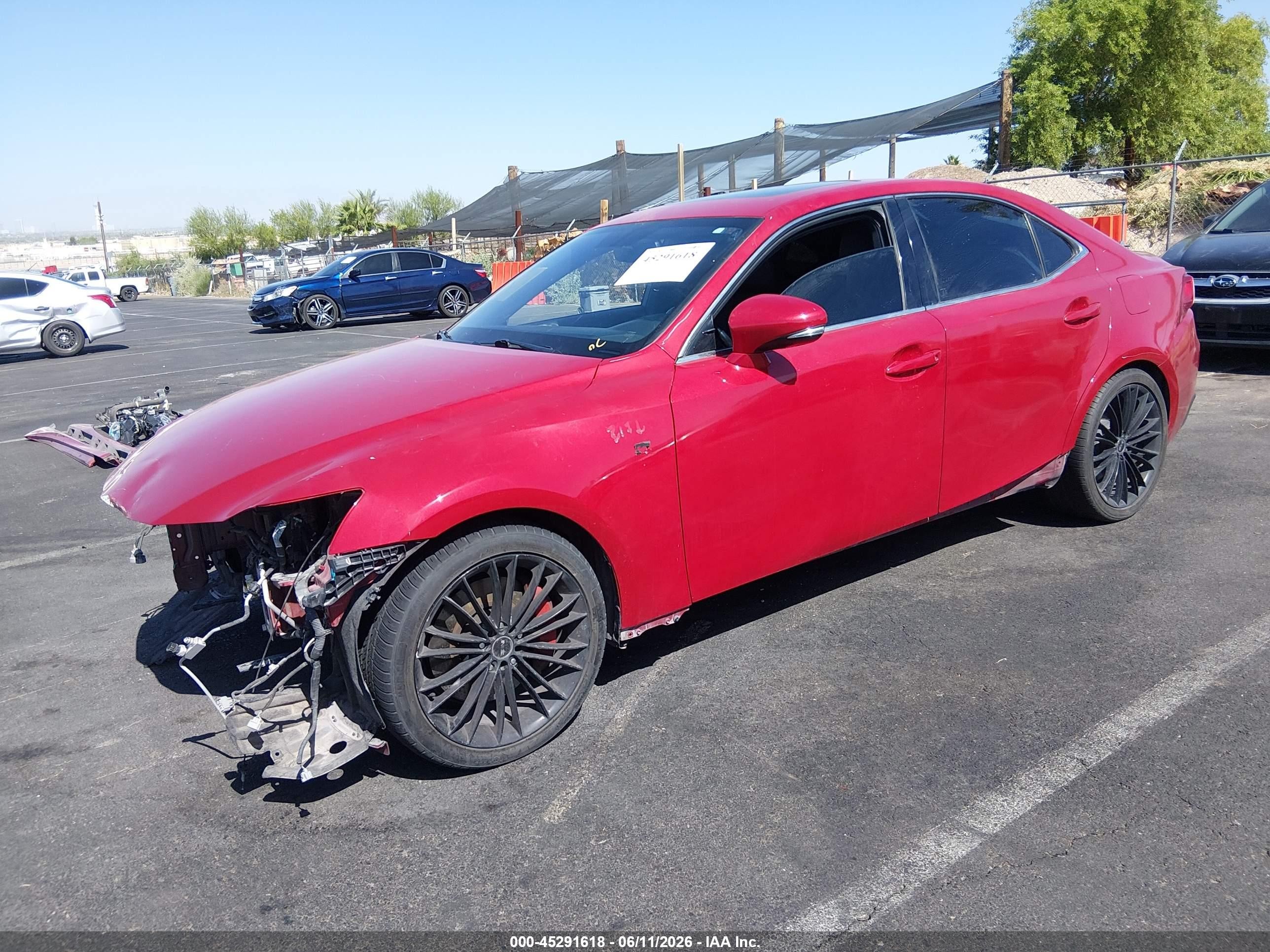 2014 Lexus Is 350   Red vin: JTHBE1D26E5000847