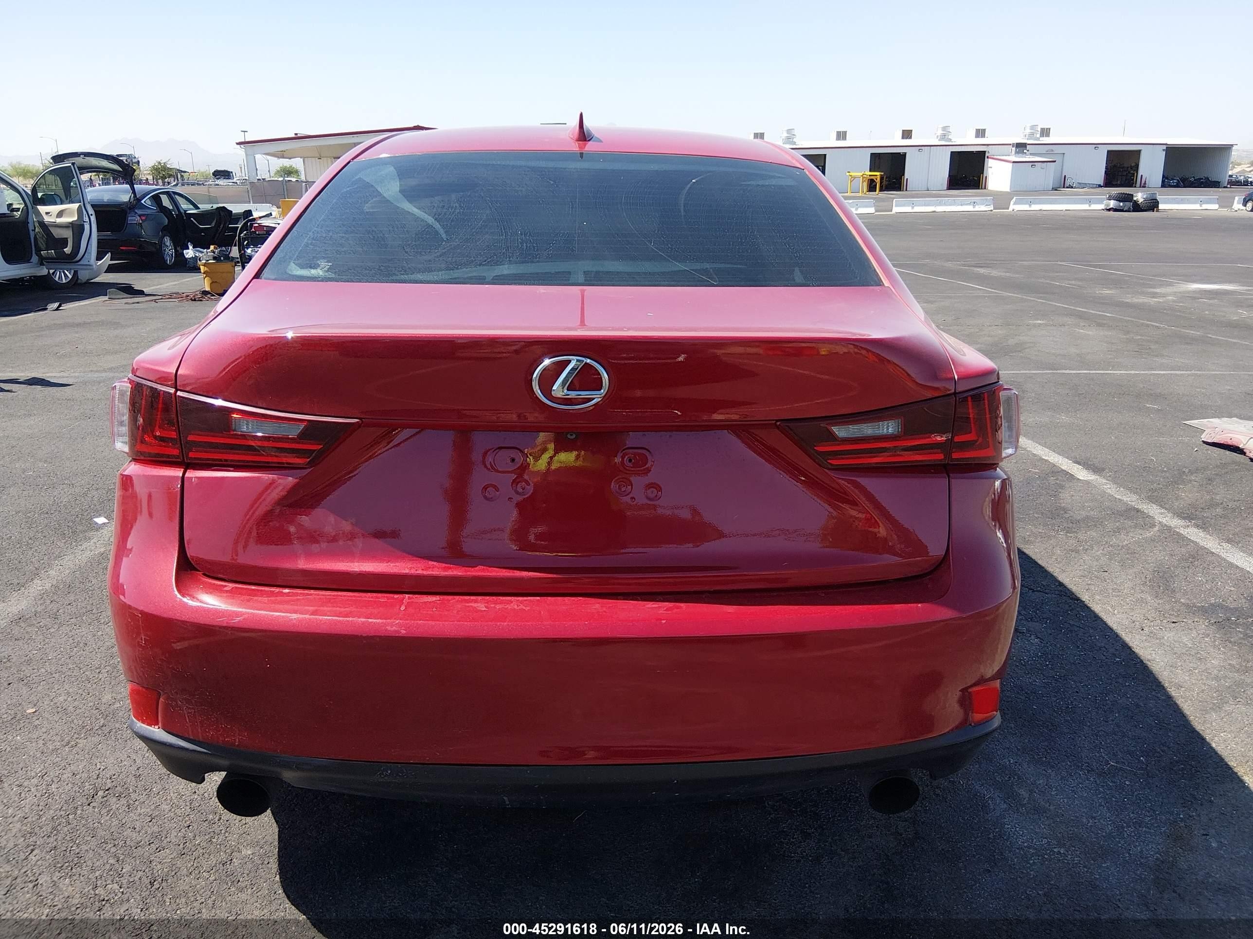 2014 Lexus Is 350   Red vin: JTHBE1D26E5000847