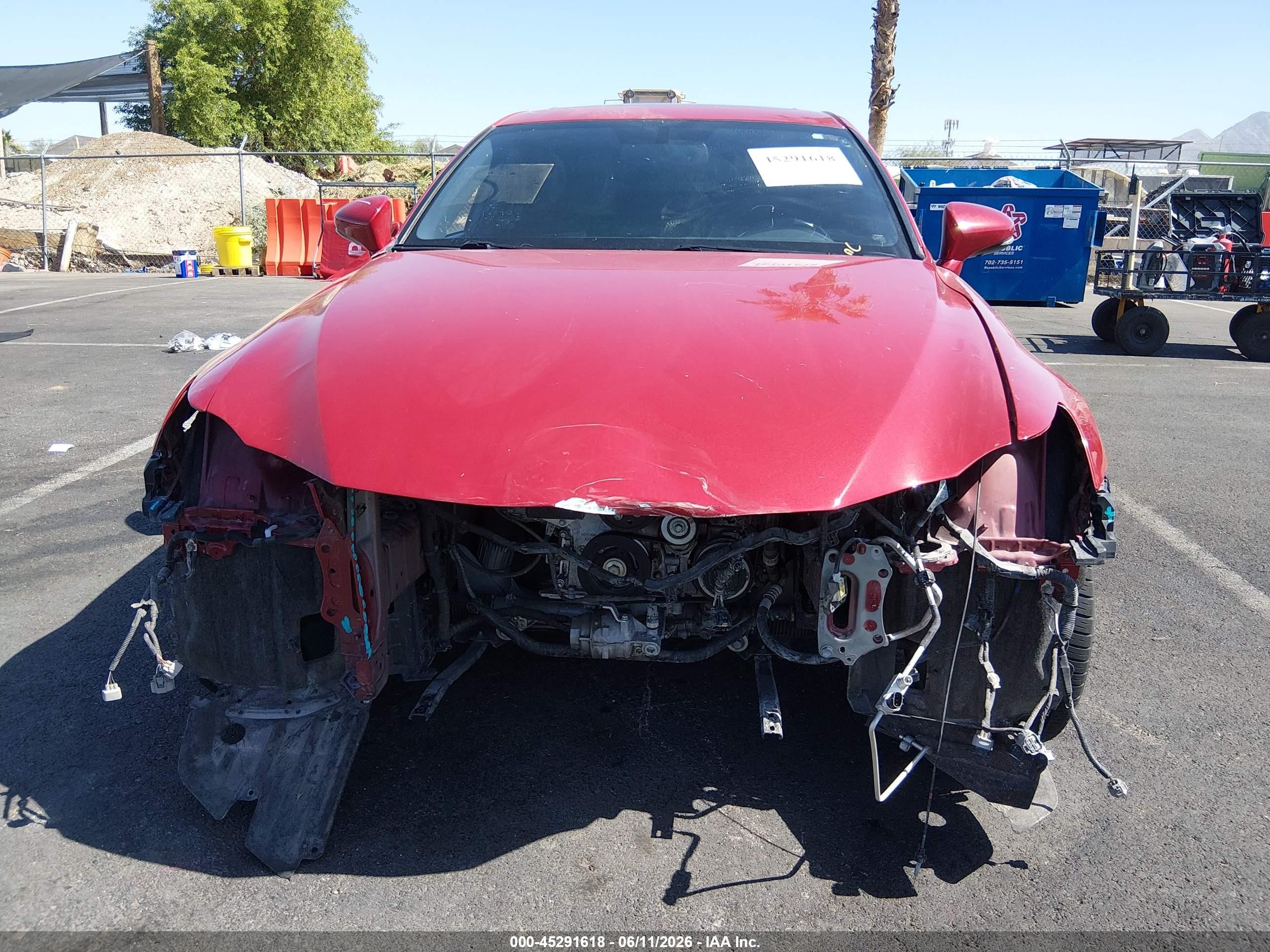 2014 Lexus Is 350   Red vin: JTHBE1D26E5000847