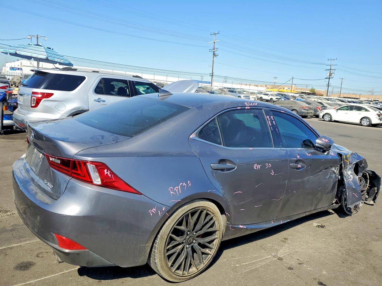 2014 Lexus Is 350 Gray vin: JTHBE1D26E5011797