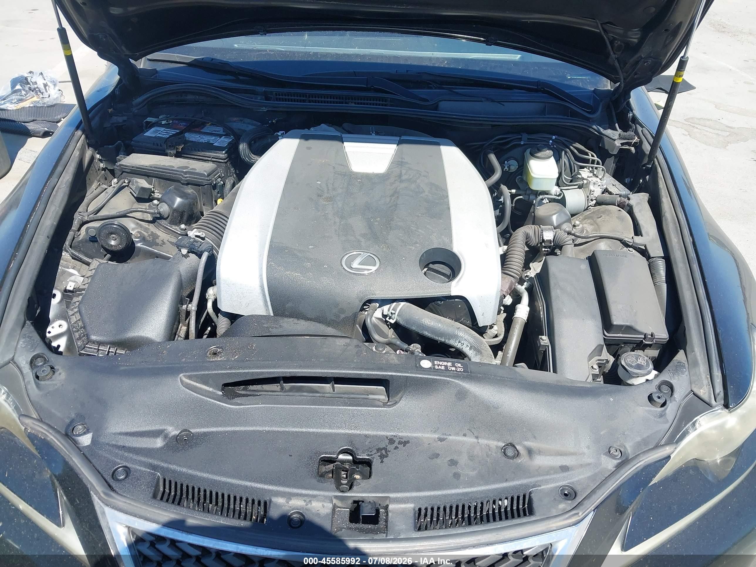 2014 Lexus Is 350   Black vin: JTHBE1D27E5003160