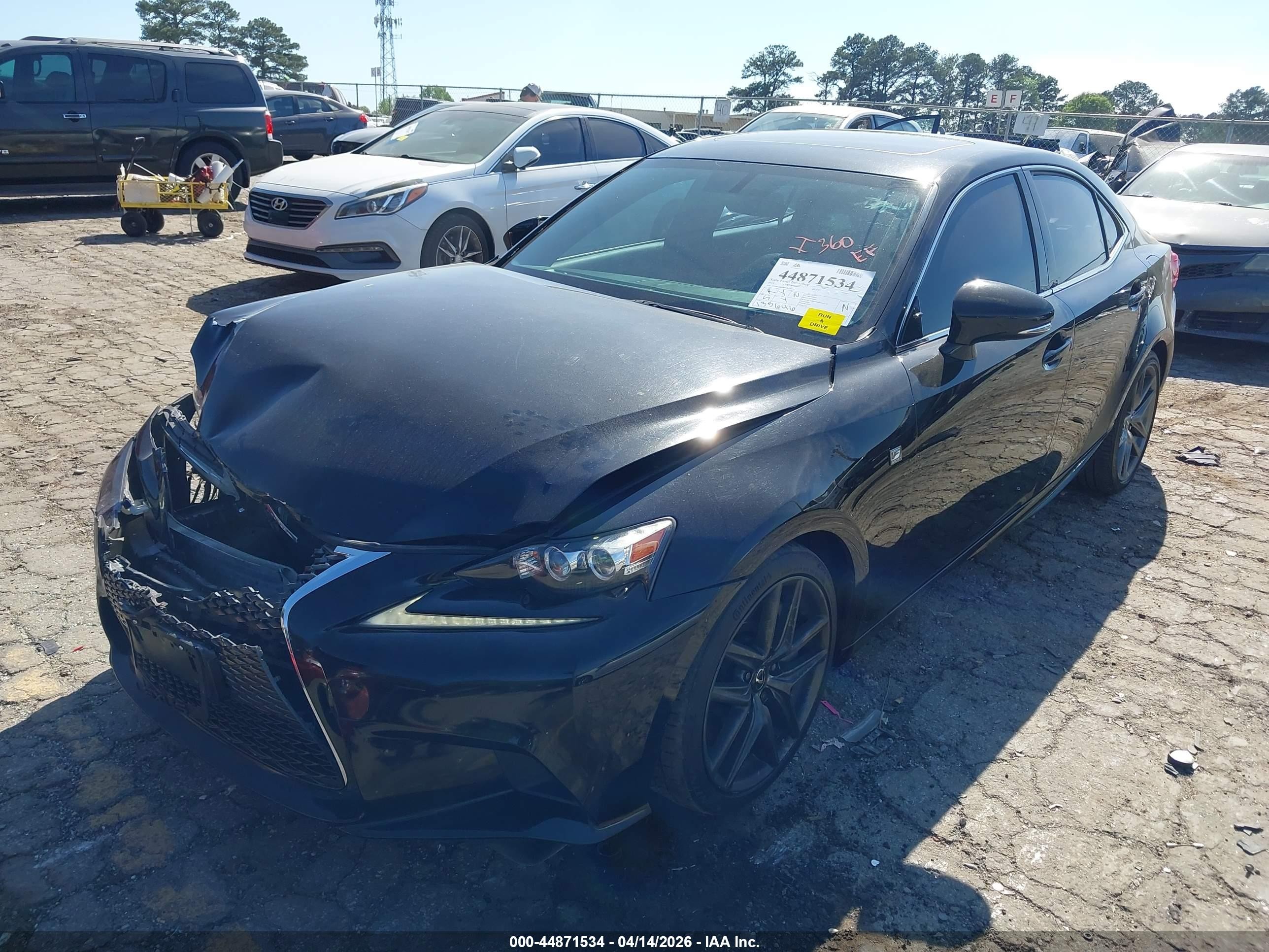 2015 Lexus Is 350   Black vin: JTHBE1D27F5018534