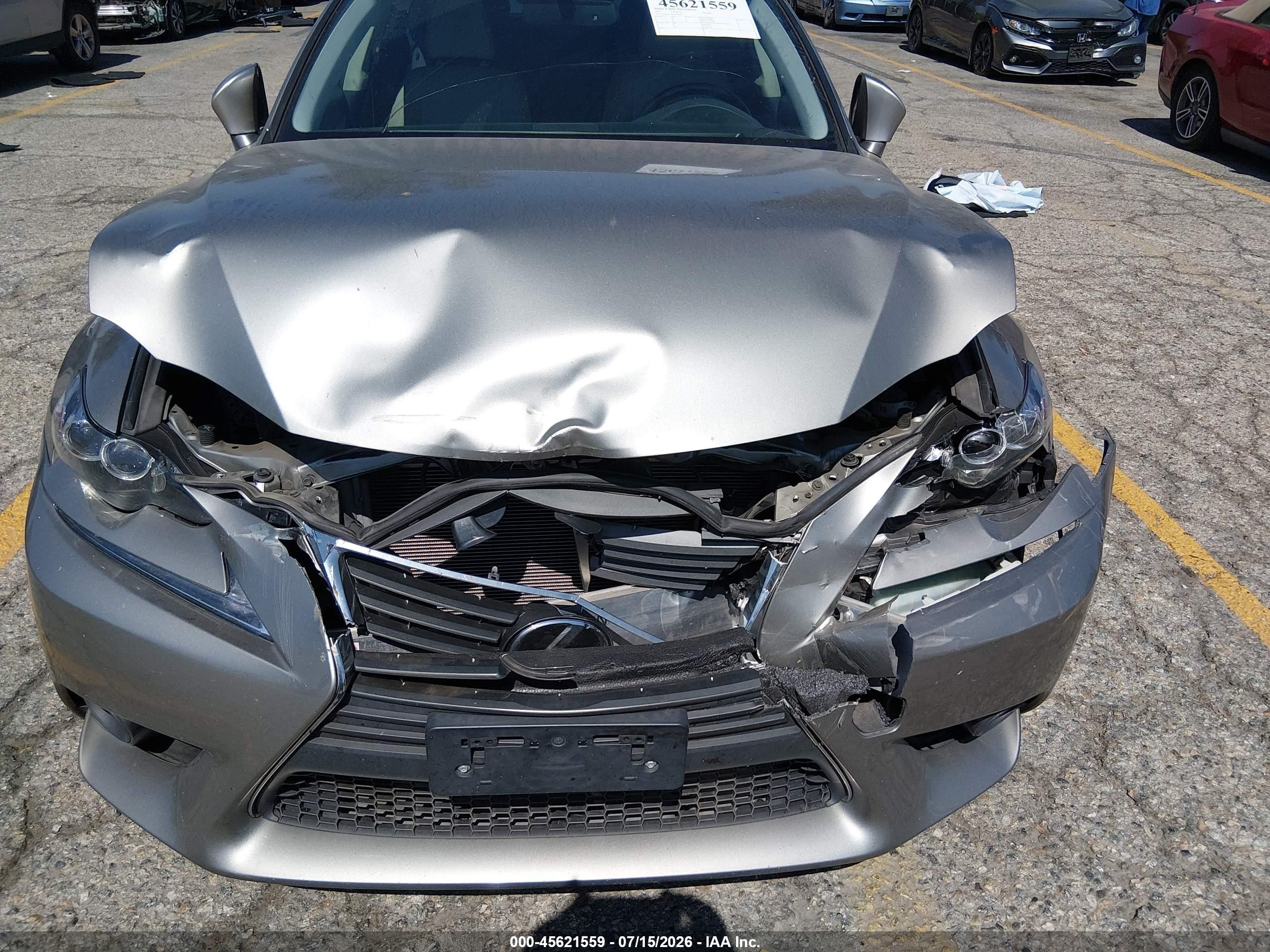 2014 Lexus Is 350   Gray vin: JTHBE1D28E5004267