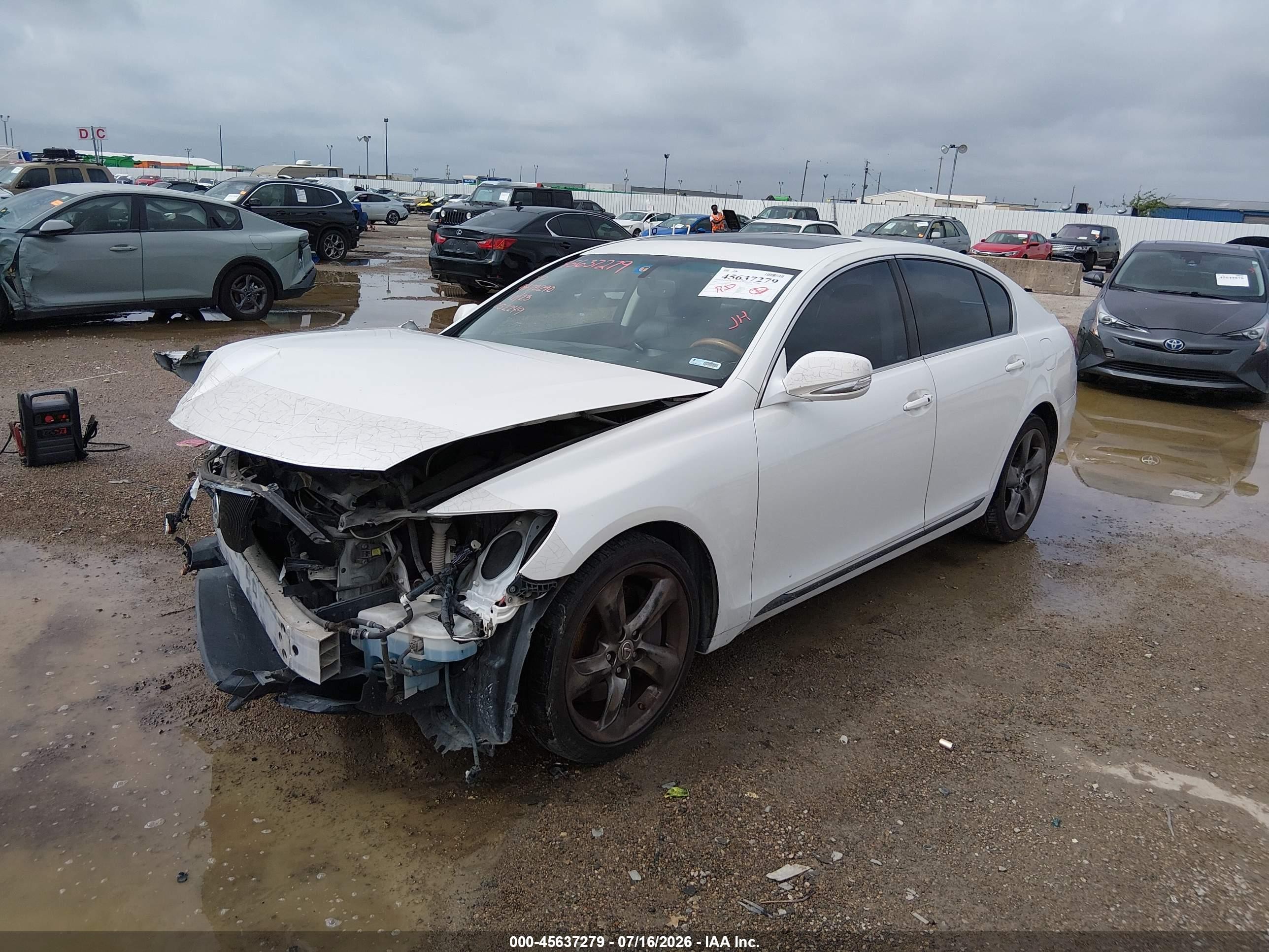 2011 Lexus Gs 350   White vin: JTHBE1KSXB0052249
