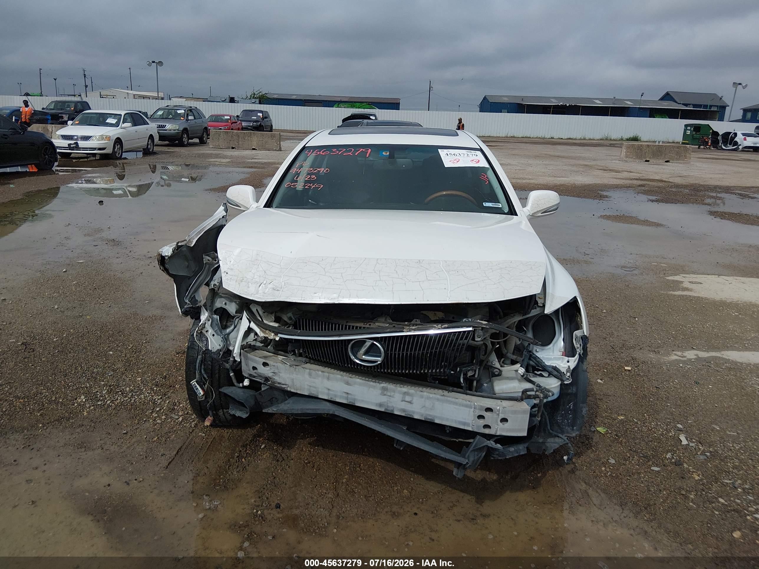2011 Lexus Gs 350   White vin: JTHBE1KSXB0052249