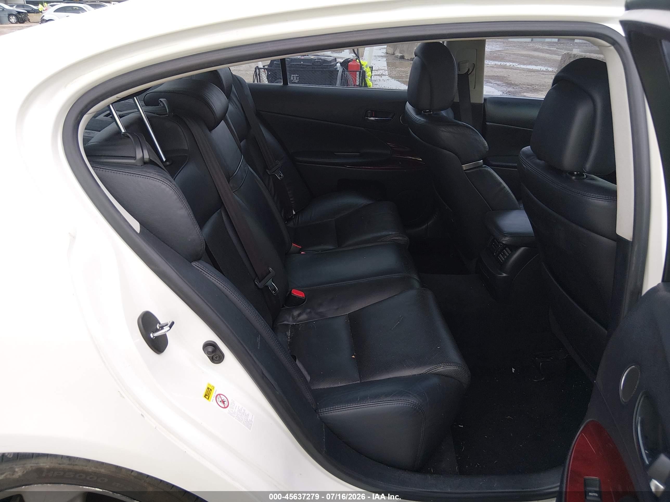 2011 Lexus Gs 350   White vin: JTHBE1KSXB0052249