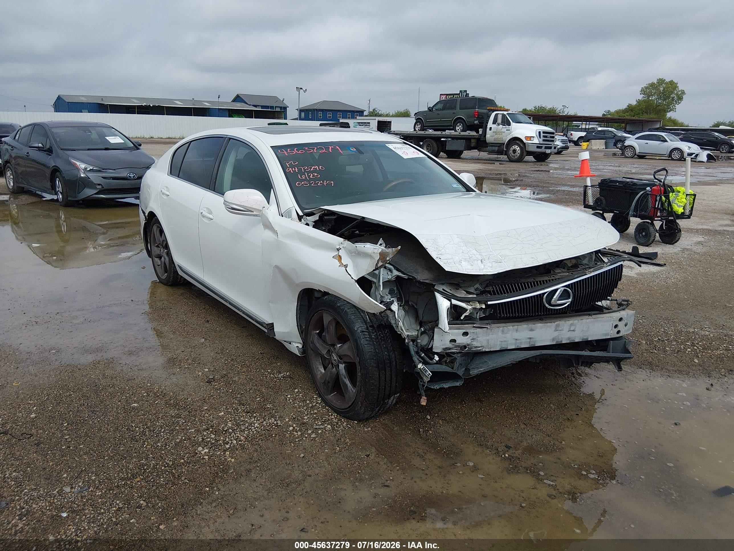 2011 Lexus Gs 350   White vin: JTHBE1KSXB0052249