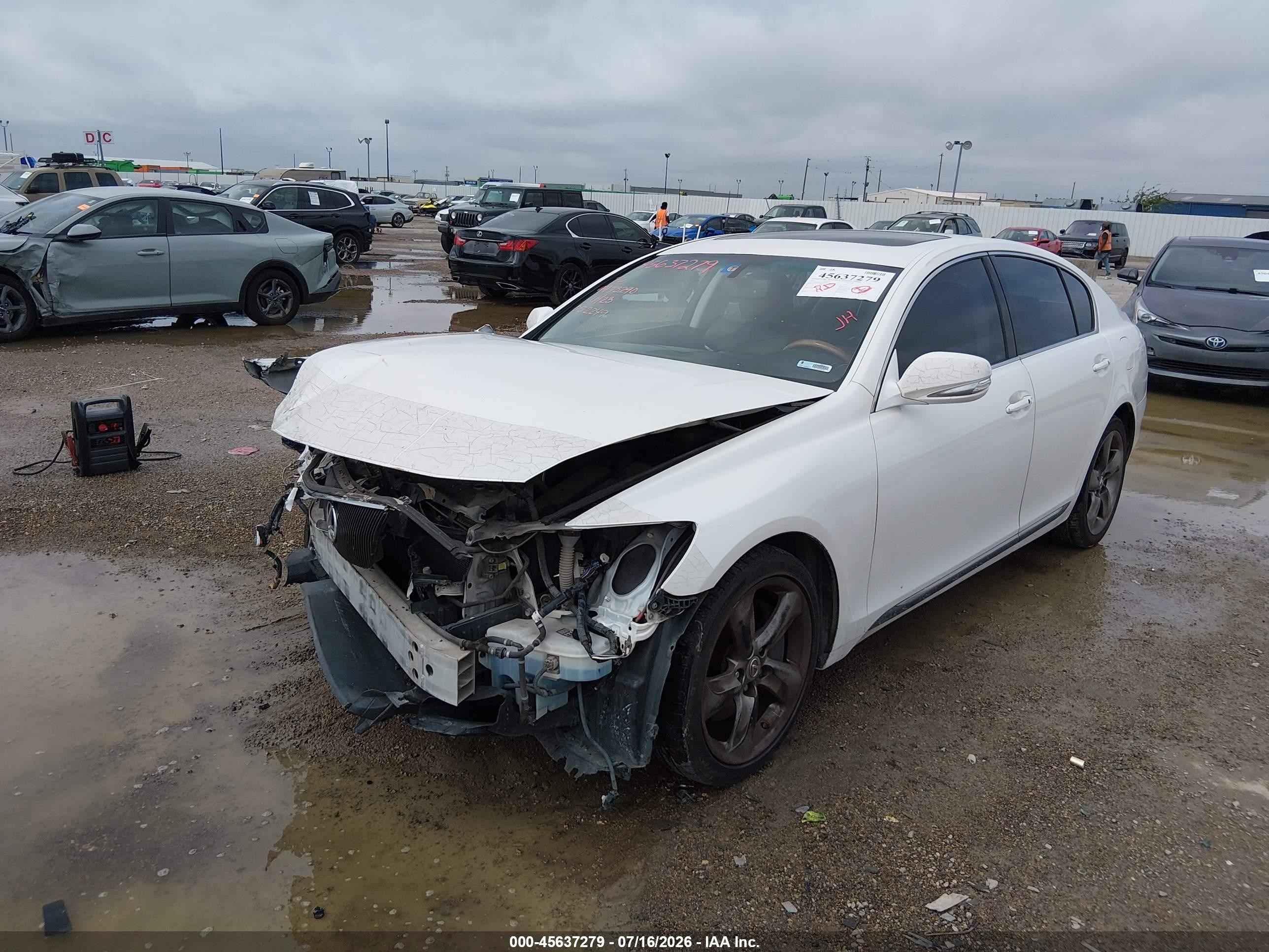2011 Lexus Gs 350   White vin: JTHBE1KSXB0052249