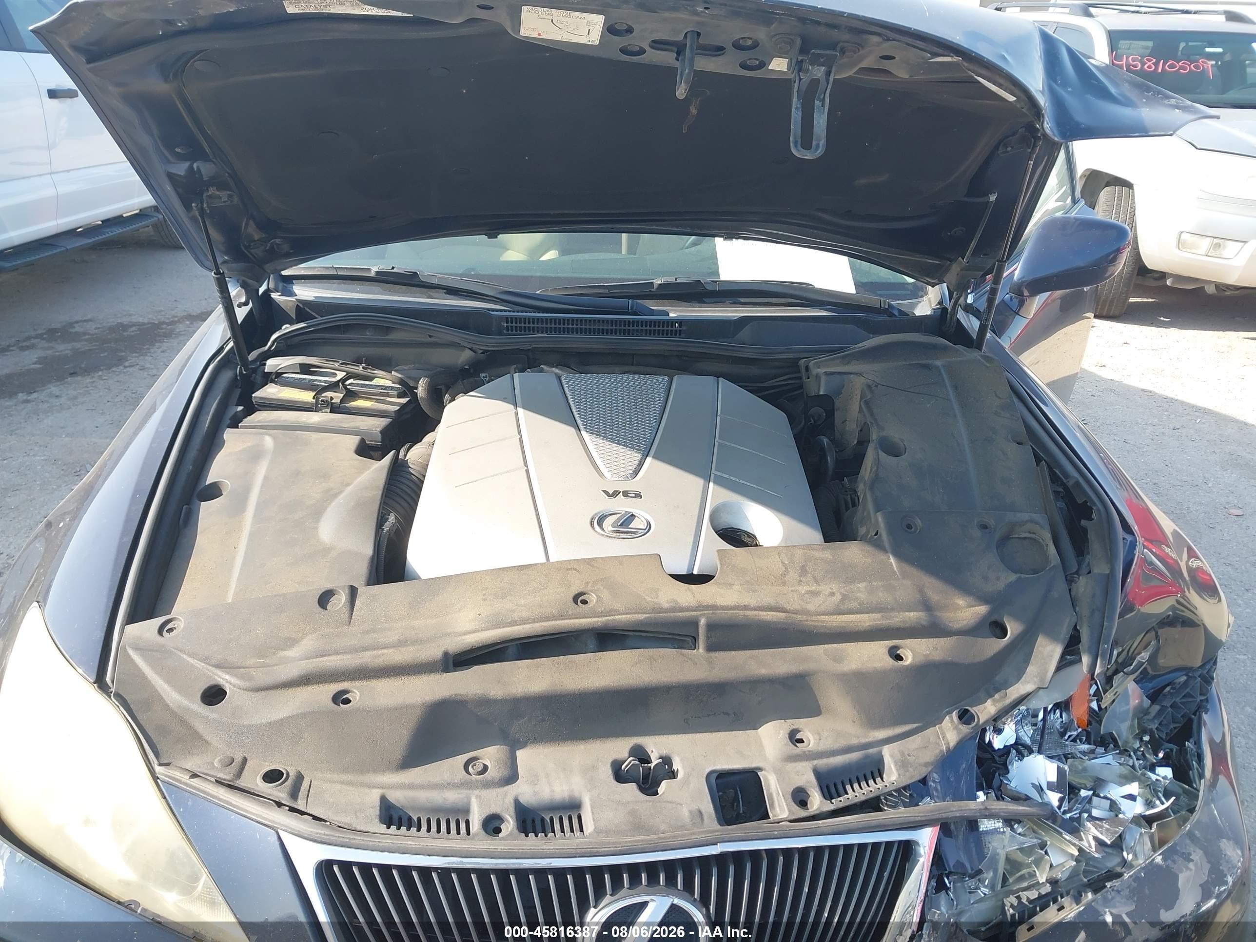 2006 Lexus Is 350   Синий vin: JTHBE262062003233