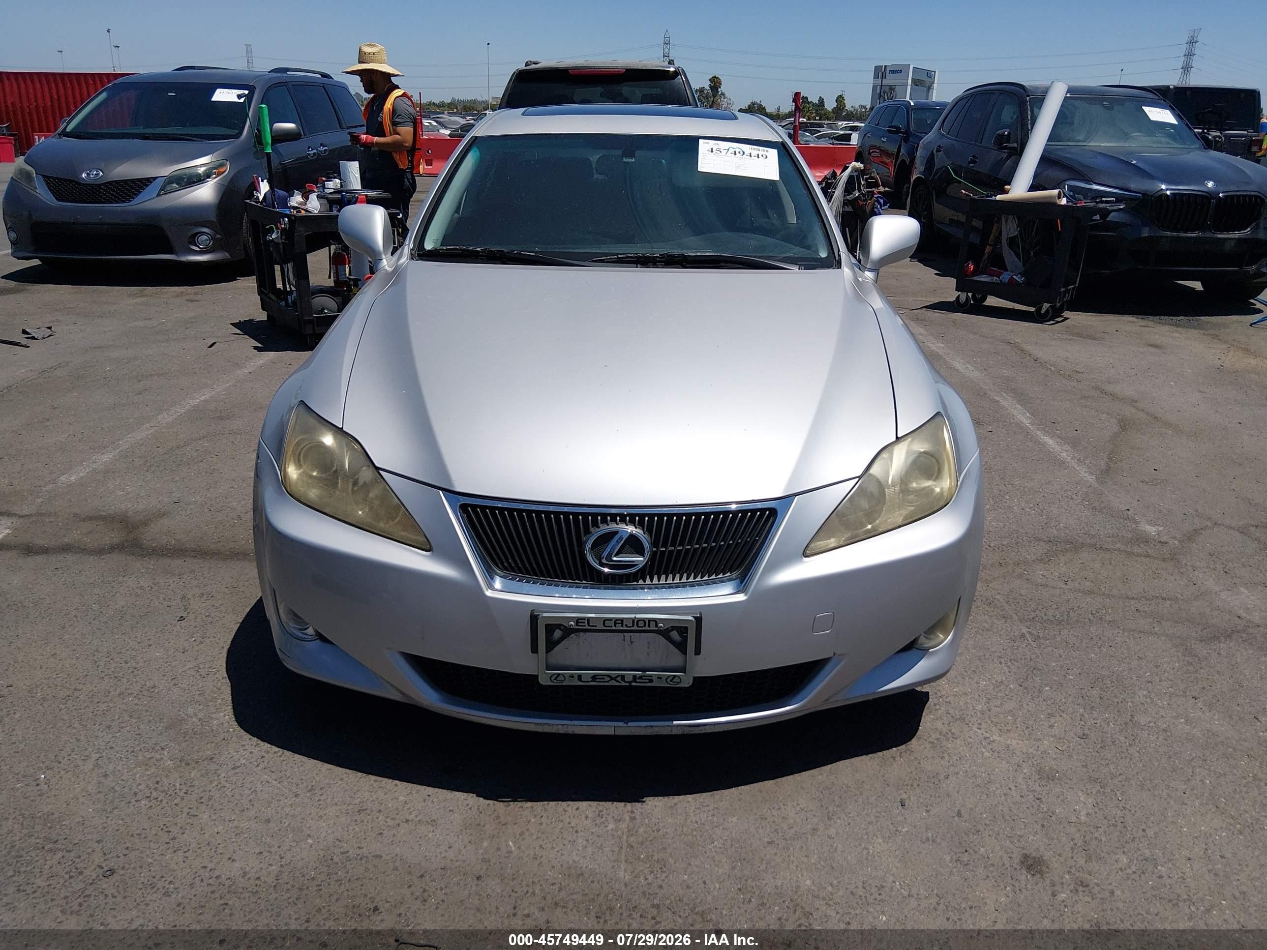 2007 Lexus Is 350   Silver vin: JTHBE262072008028