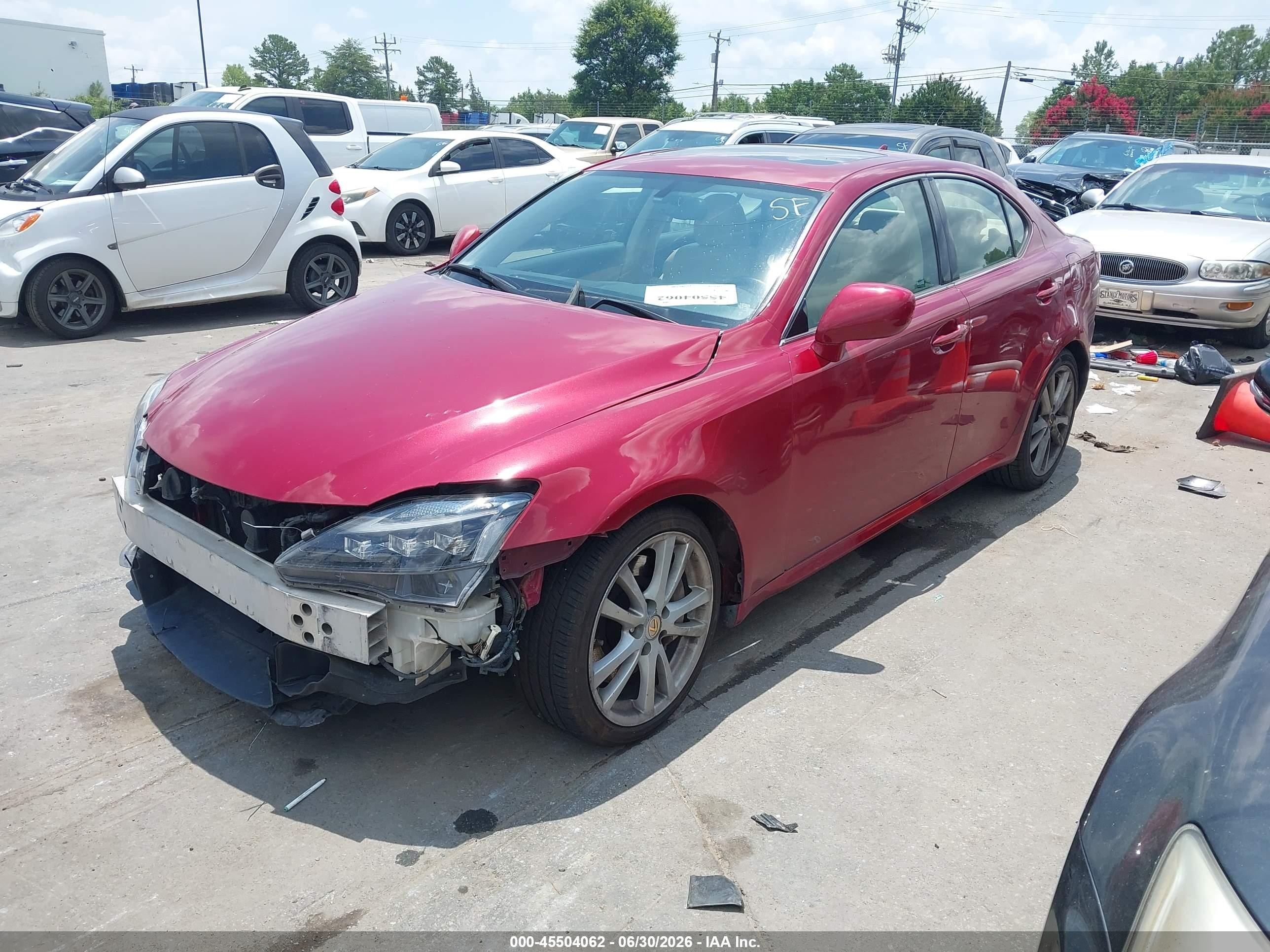 2007 Lexus Is 350   Red vin: JTHBE262075016399