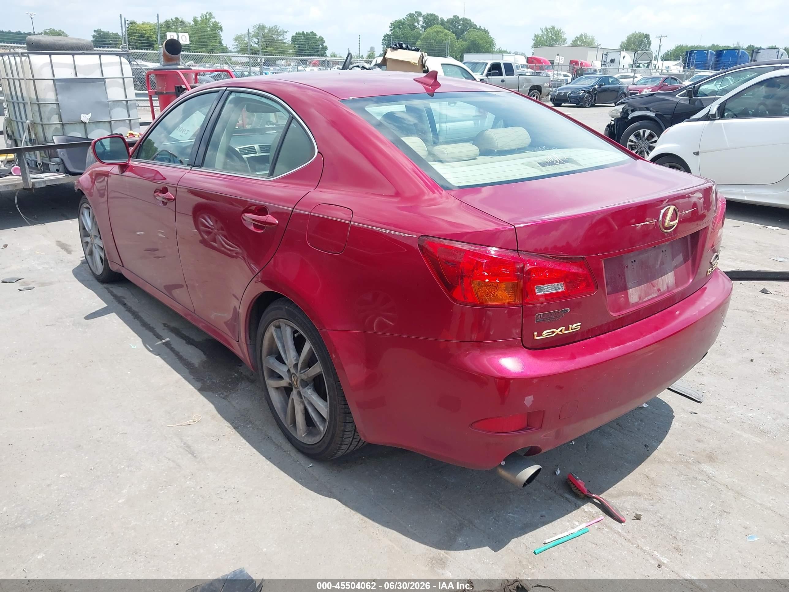 2007 Lexus Is 350   Red vin: JTHBE262075016399