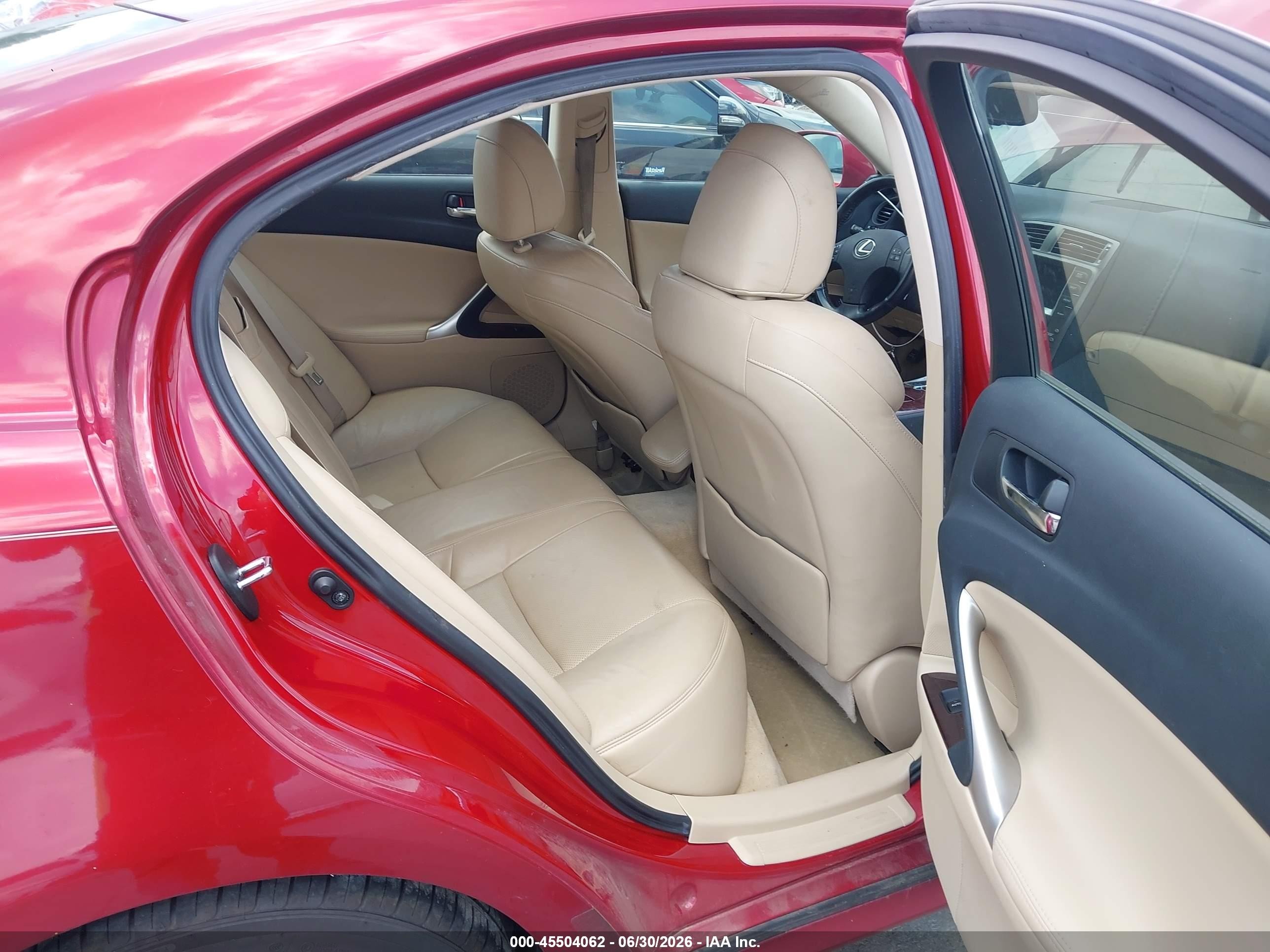 2007 Lexus Is 350   Red vin: JTHBE262075016399