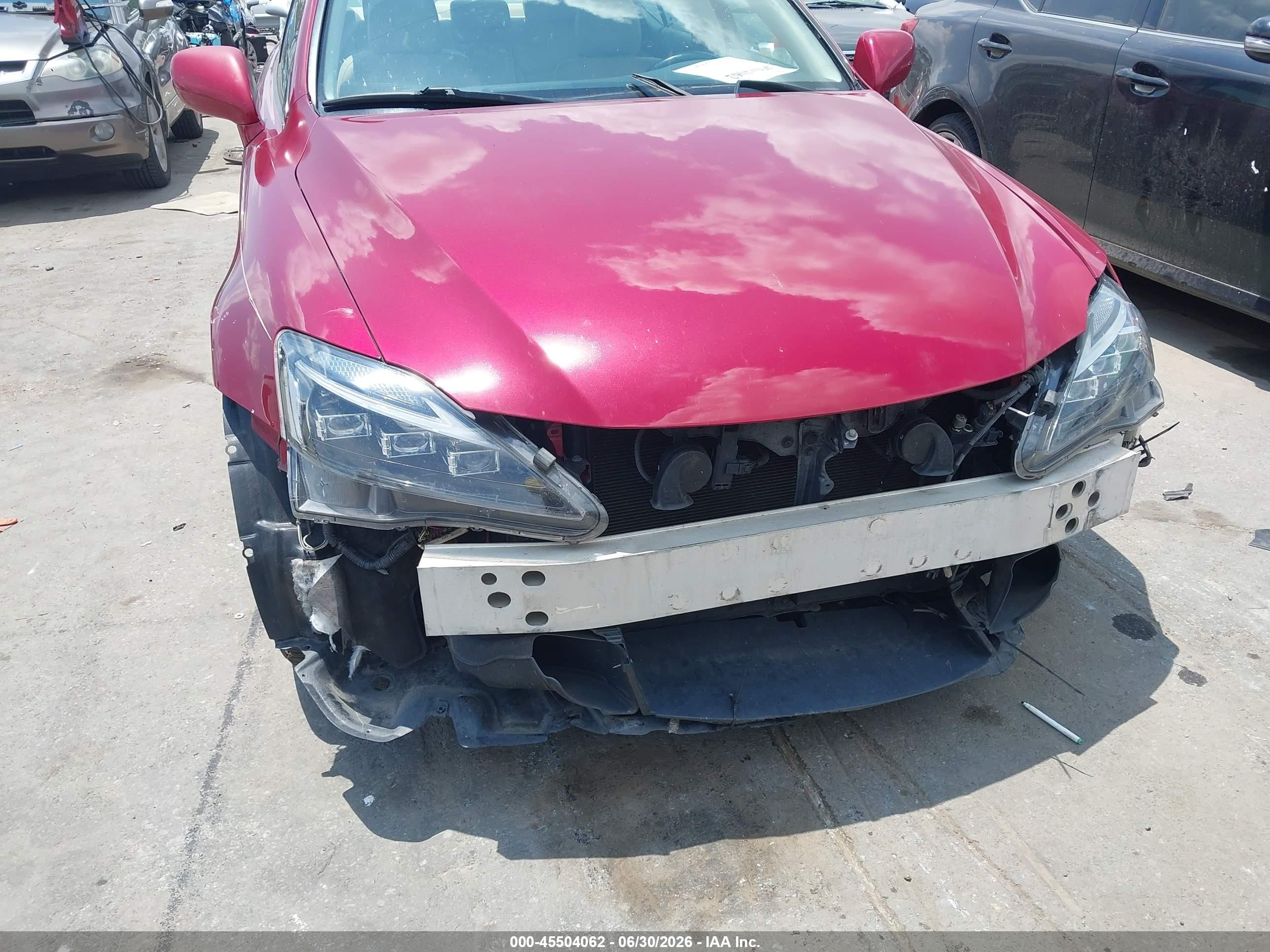 2007 Lexus Is 350   Red vin: JTHBE262075016399