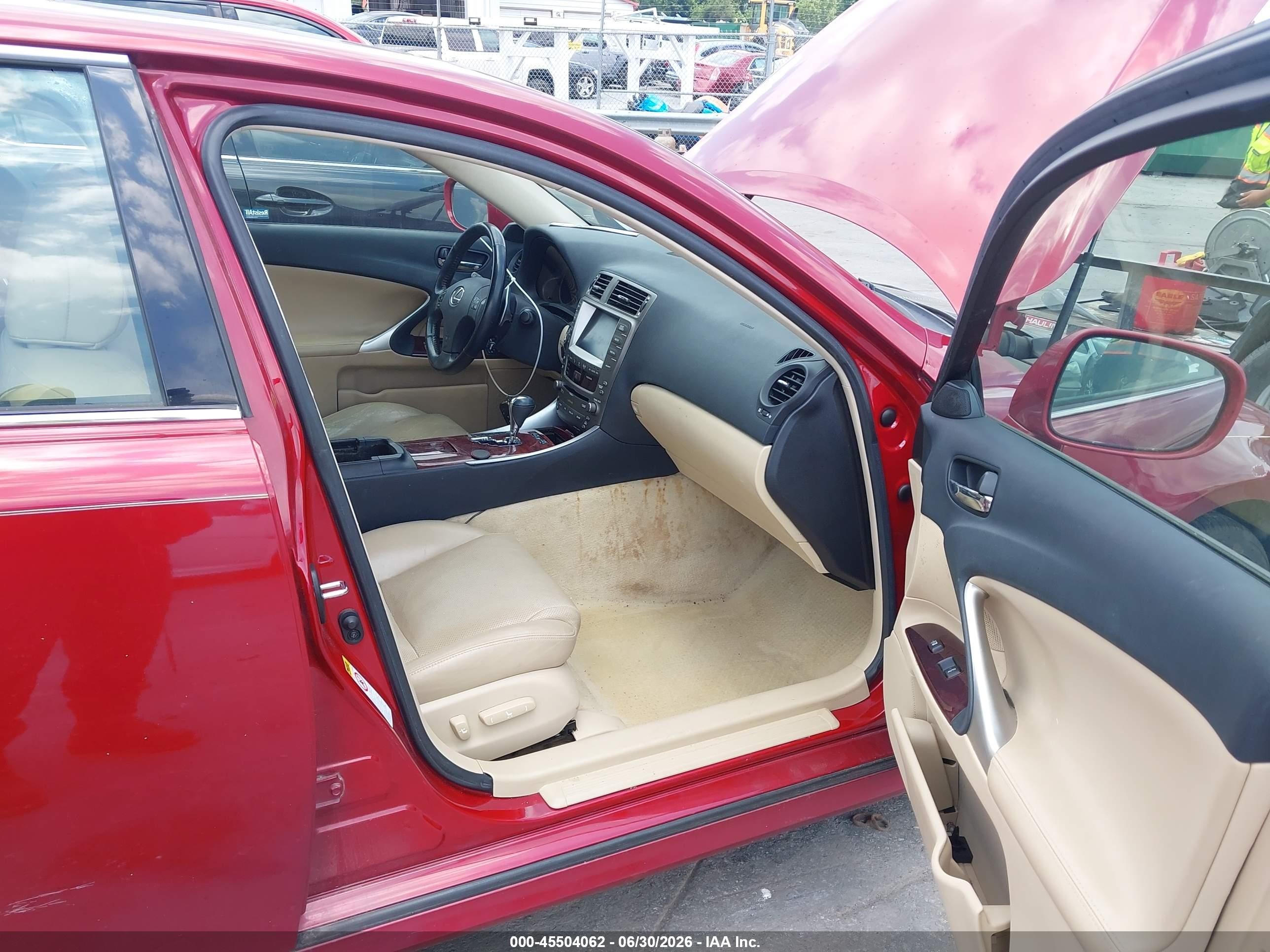 2007 Lexus Is 350   Red vin: JTHBE262075016399