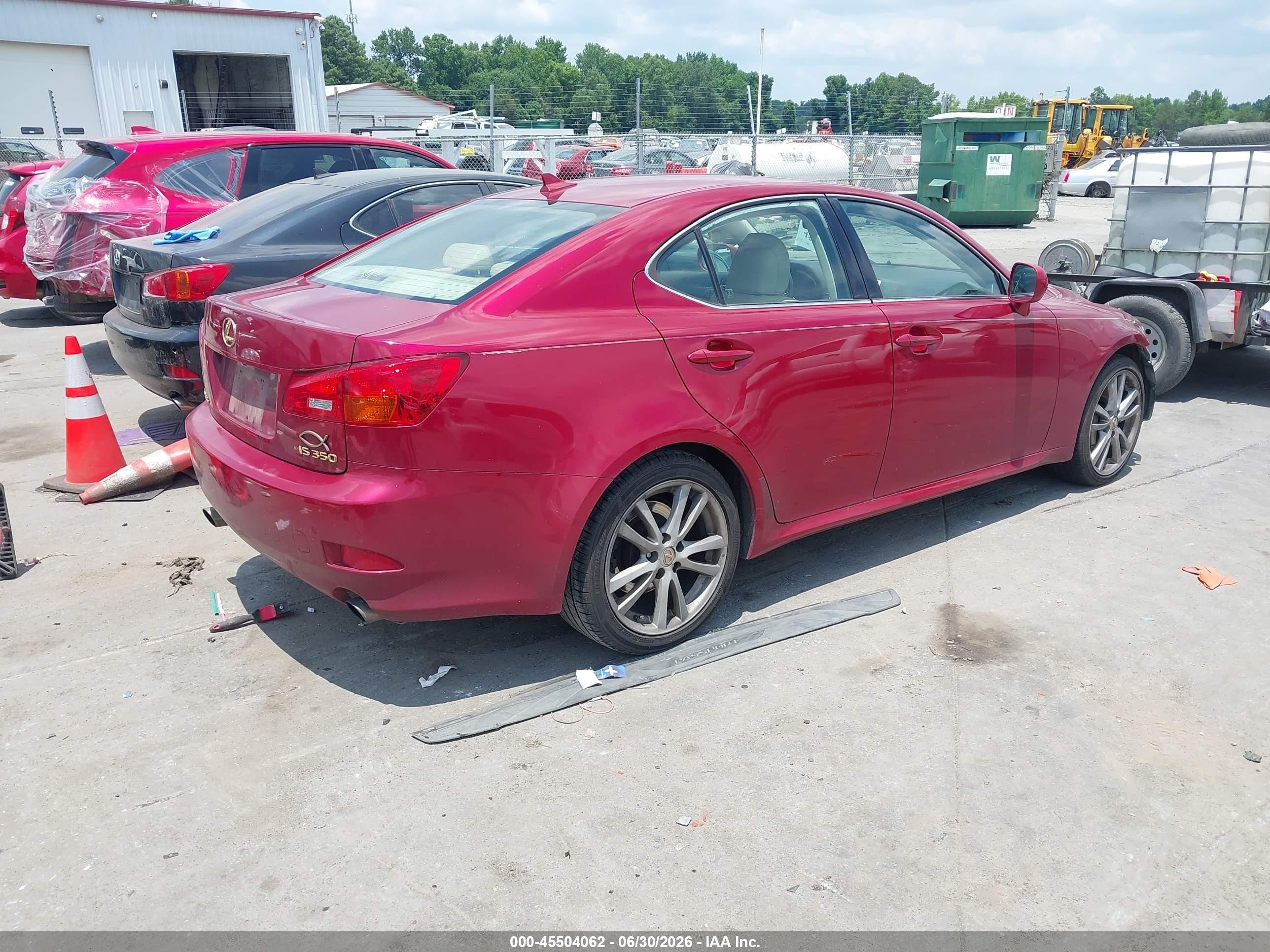 2007 Lexus Is 350   Red vin: JTHBE262075016399