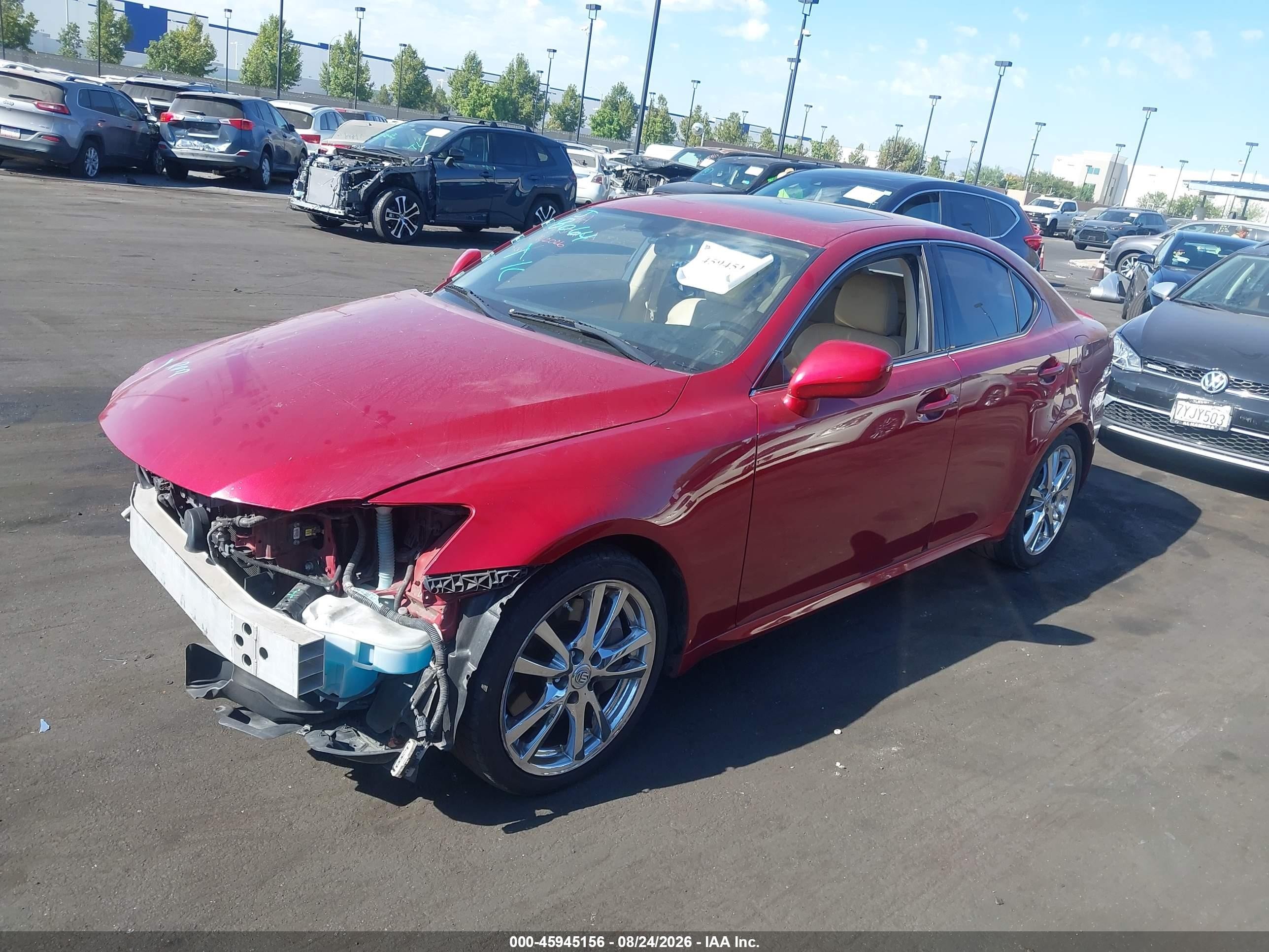 2006 Lexus Is 350   Red vin: JTHBE262165002669
