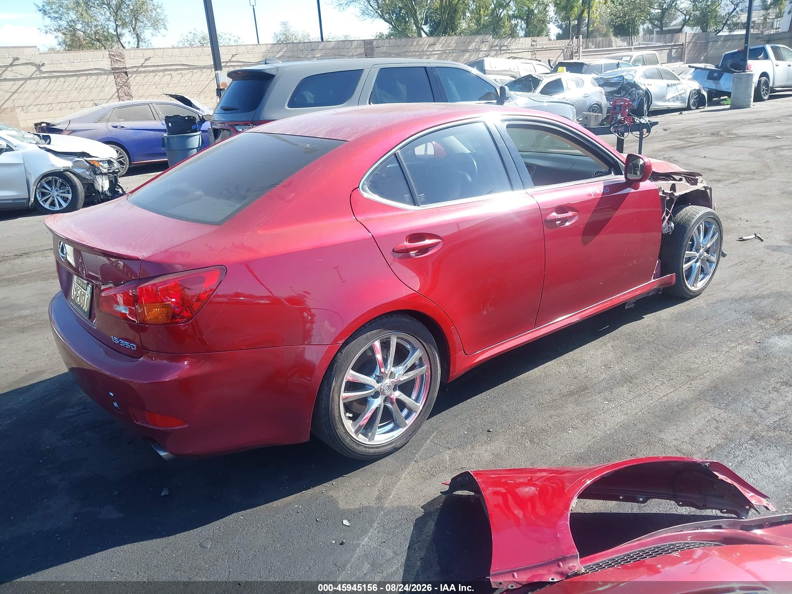 2006 Lexus Is 350   Red vin: JTHBE262165002669